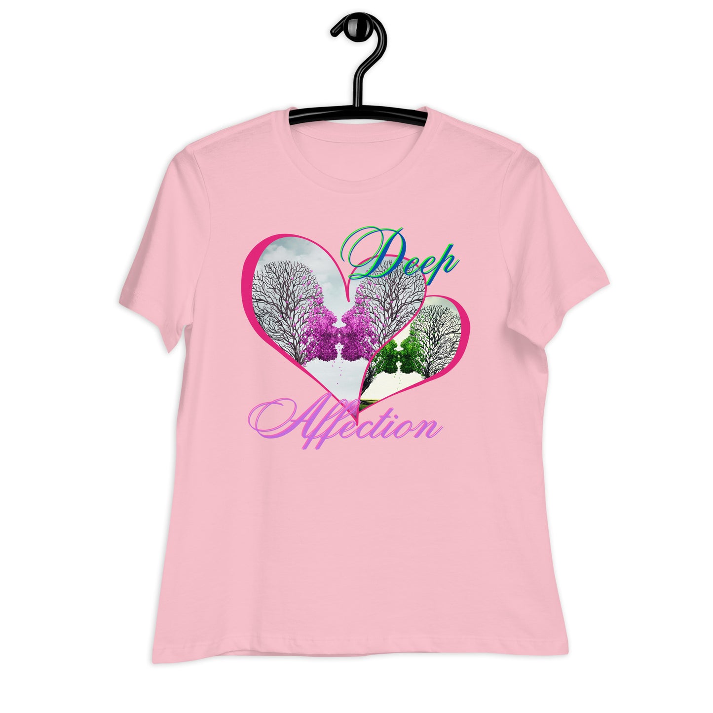 Love Therapy, Couple Kissing Hearts, Deep Affection, Calmness Designs, Women's Relaxed T-Shirt