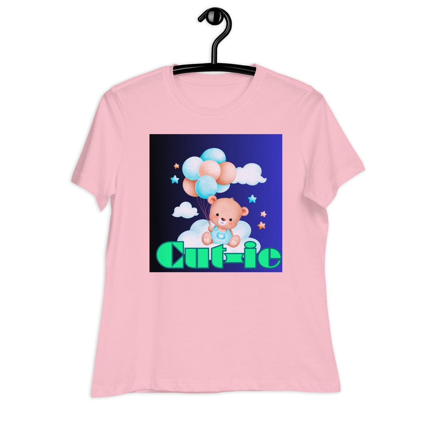 Cute Teddy Bear and Balloon, Calmness Designs, Creative Designs, Women's Relaxed T-Shirt