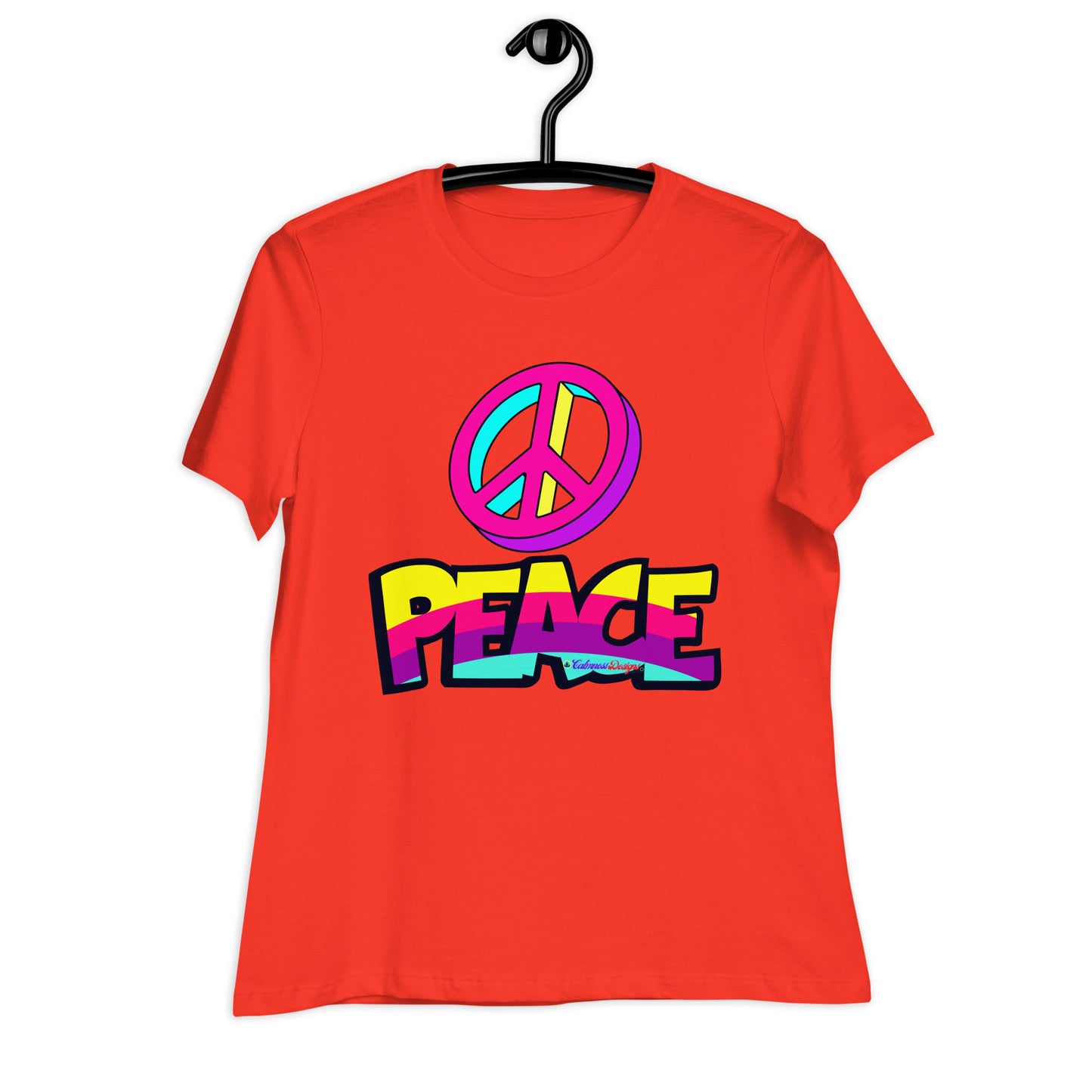 PEACE, PEACE-SIGN, Calmness Designs, Women's Relaxed T-Shirt