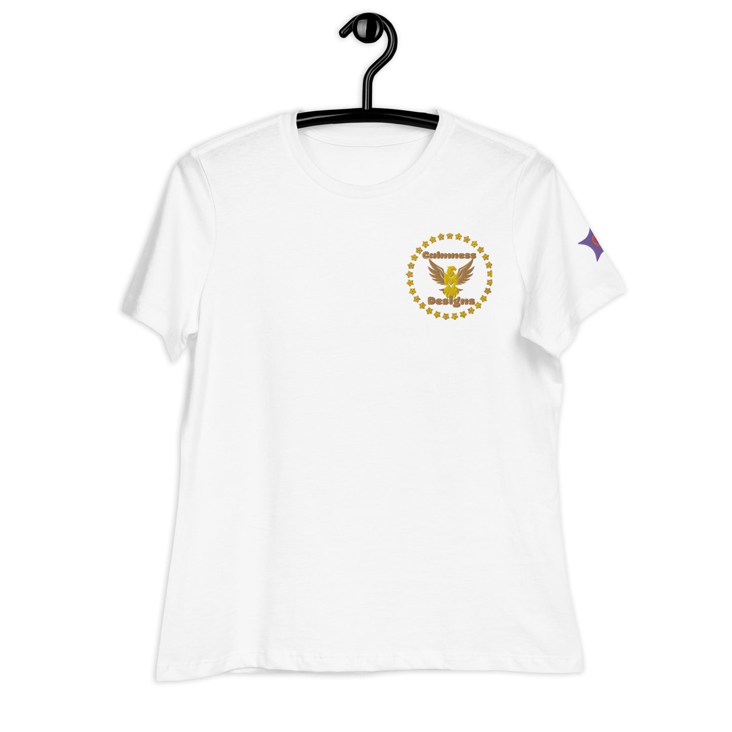 GOLDEN EAGLE, GOLDEN STAR BORDER, CALMNESS DESIGNS, Creative Designer's, Women's Relaxed T-Shirt