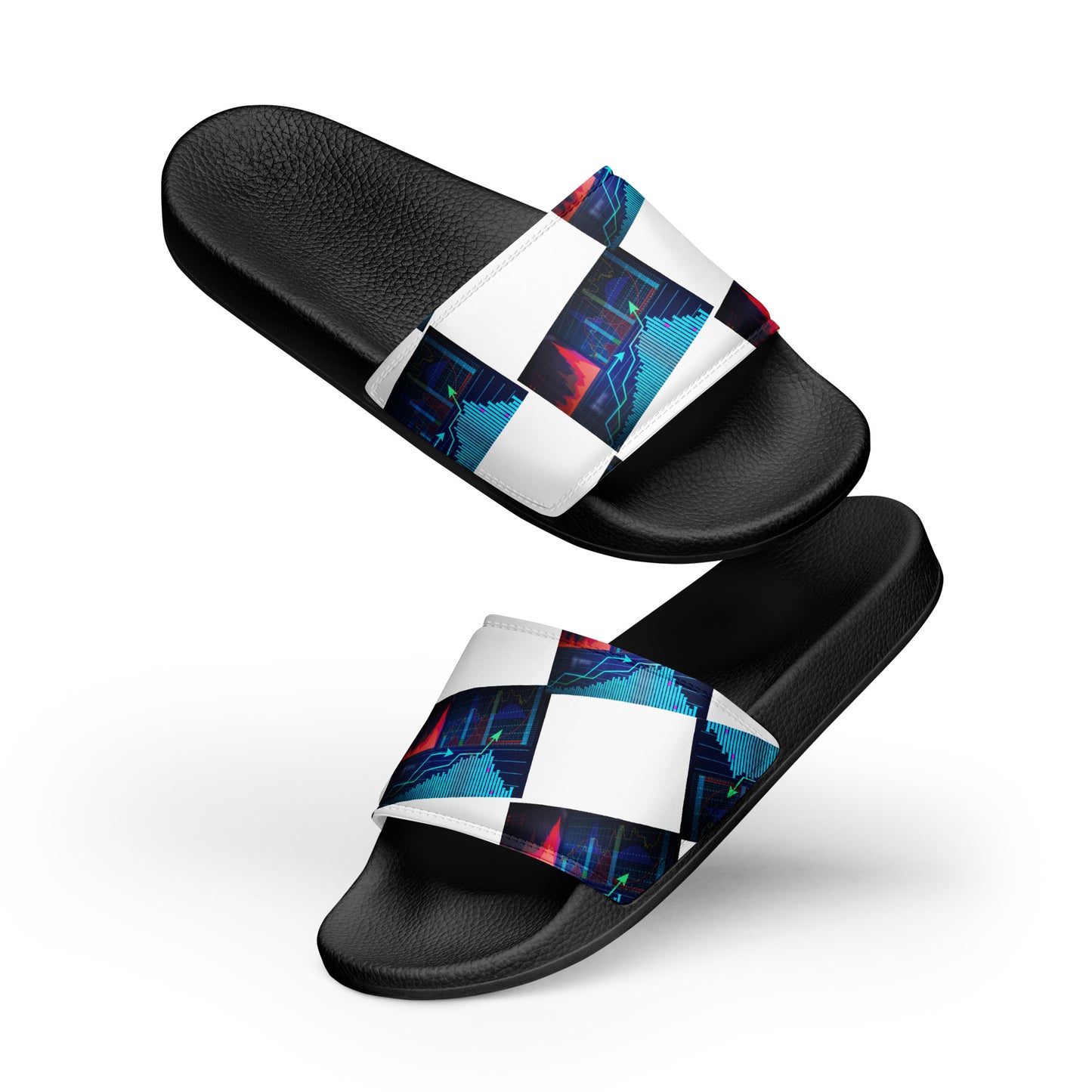 Growth Chart, Arrow, Stock, Calmness Designs, Creative Designs Women's slides