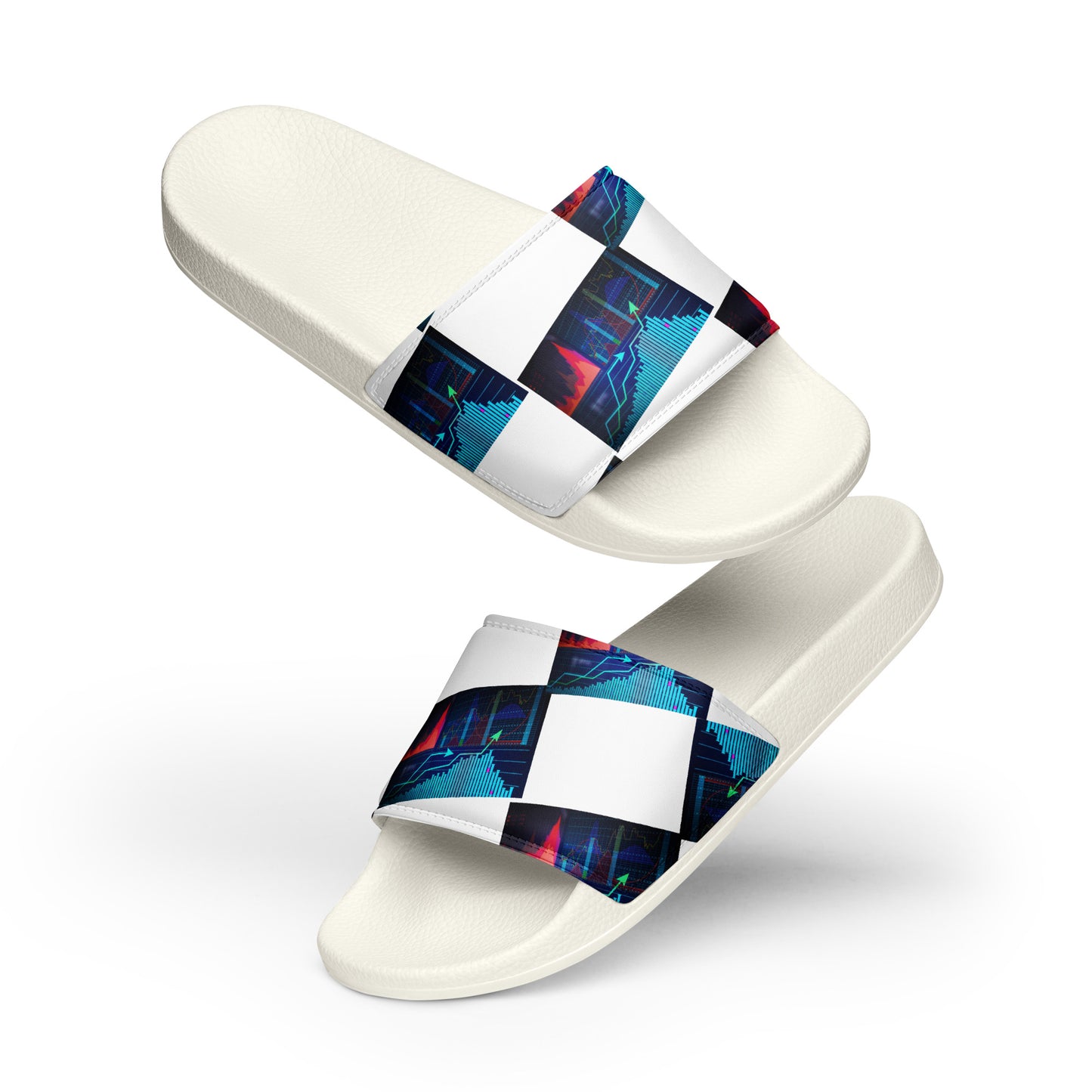 Growth Chart, Arrow, Stock, Calmness Designs, Creative Designs Women's slides