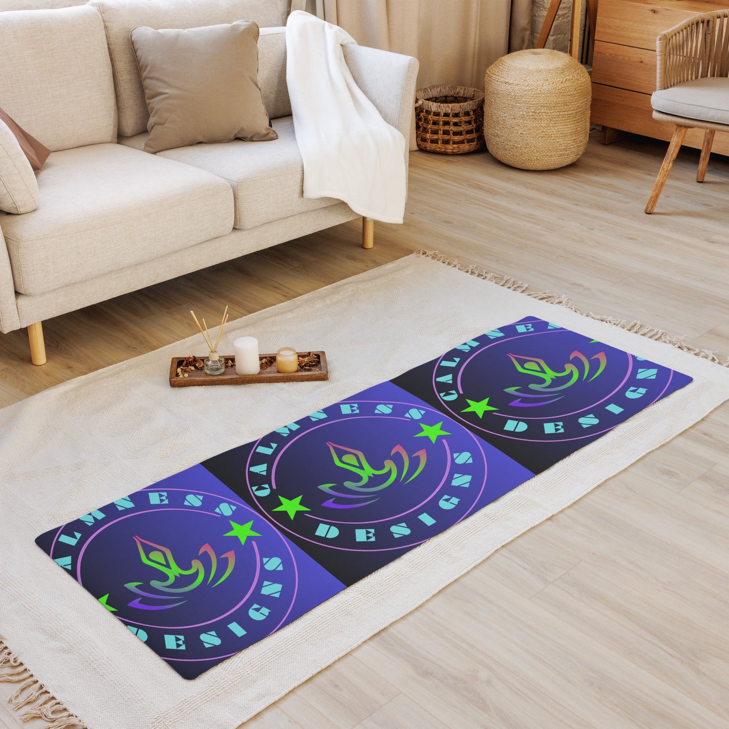 Yoga Meditation, Lotus Pose, Stars, CALMNESS DESIGNS, Creative Designer's, Yoga mat