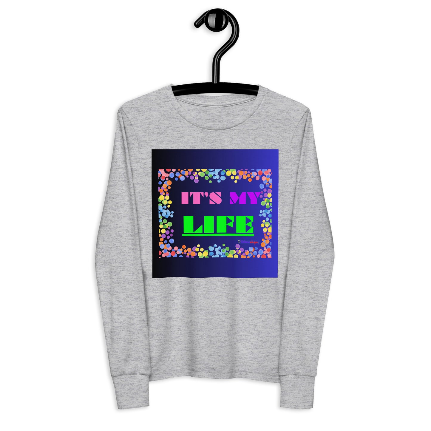 Colorful Frame, IT'S MY LIFE, Calmness Designs, Youth long sleeve tee
