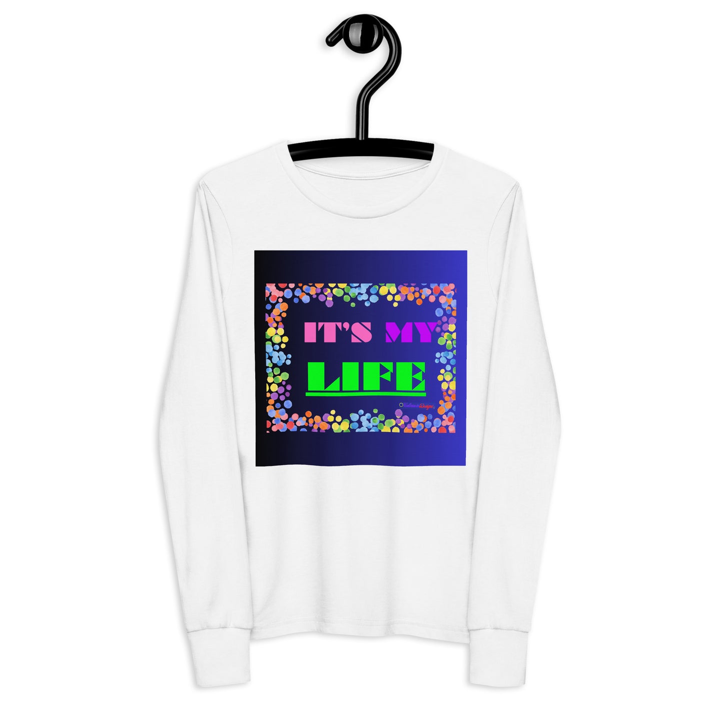 Colorful Frame, IT'S MY LIFE, Calmness Designs, Youth long sleeve tee