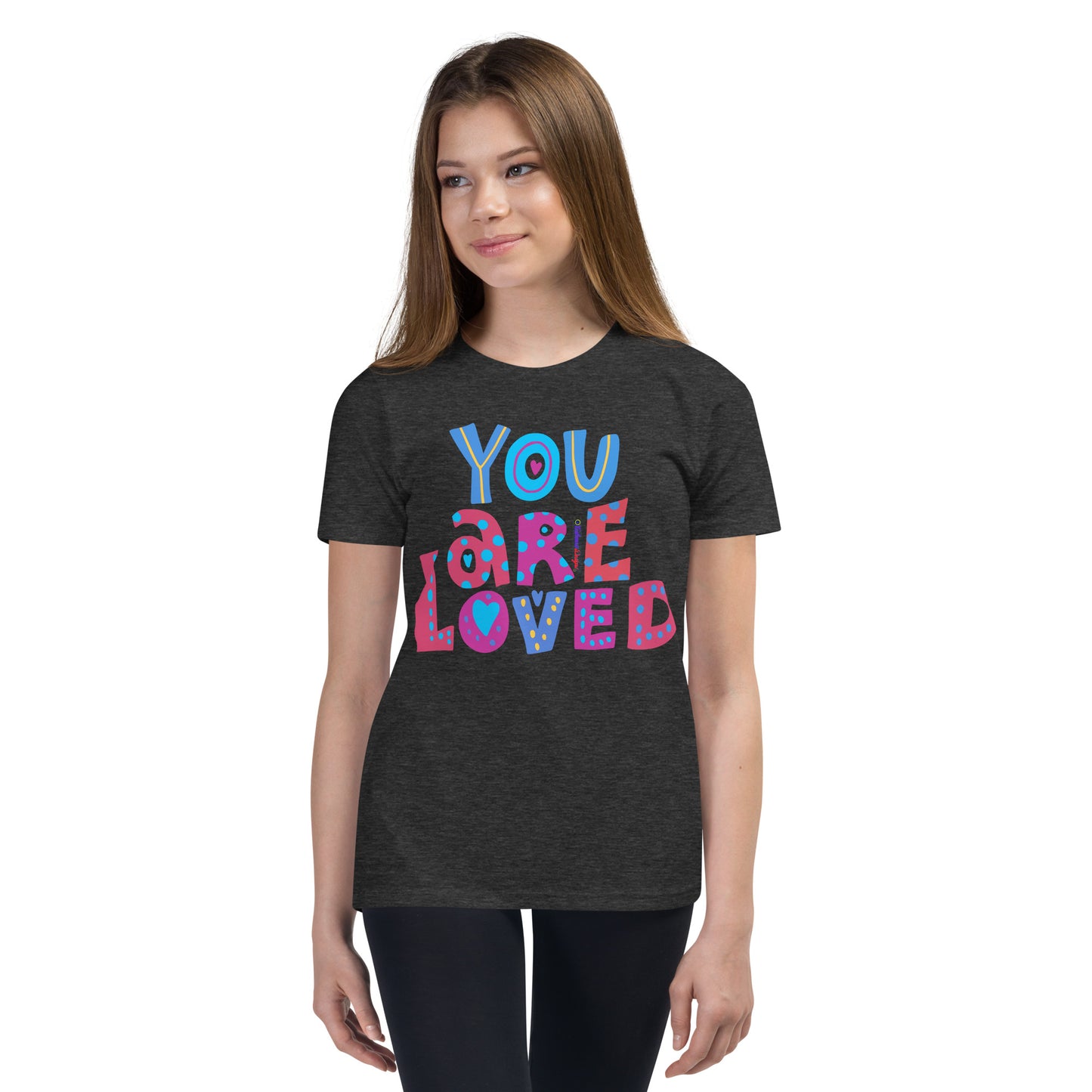 YOU ARE LOVED, Calmness Designs, Youth Short Sleeve T-Shirt