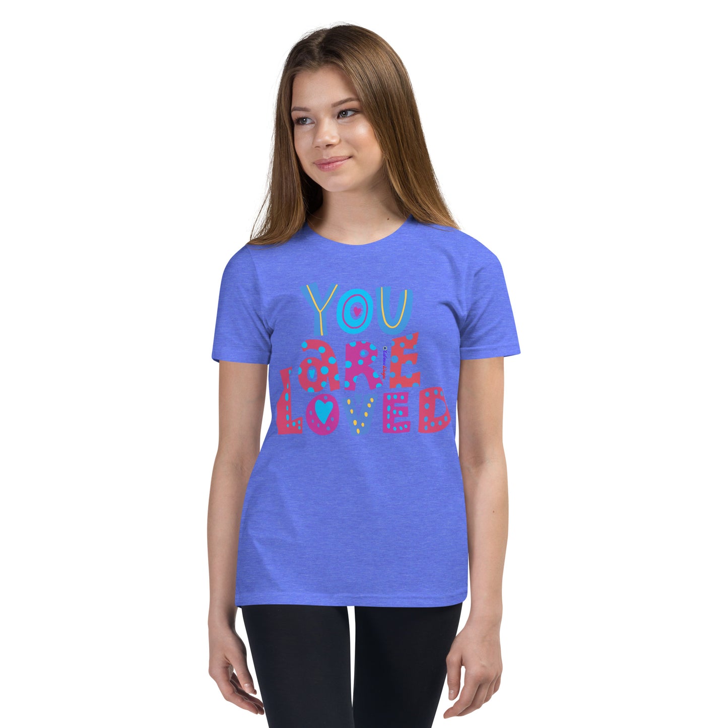 YOU ARE LOVED, Calmness Designs, Youth Short Sleeve T-Shirt