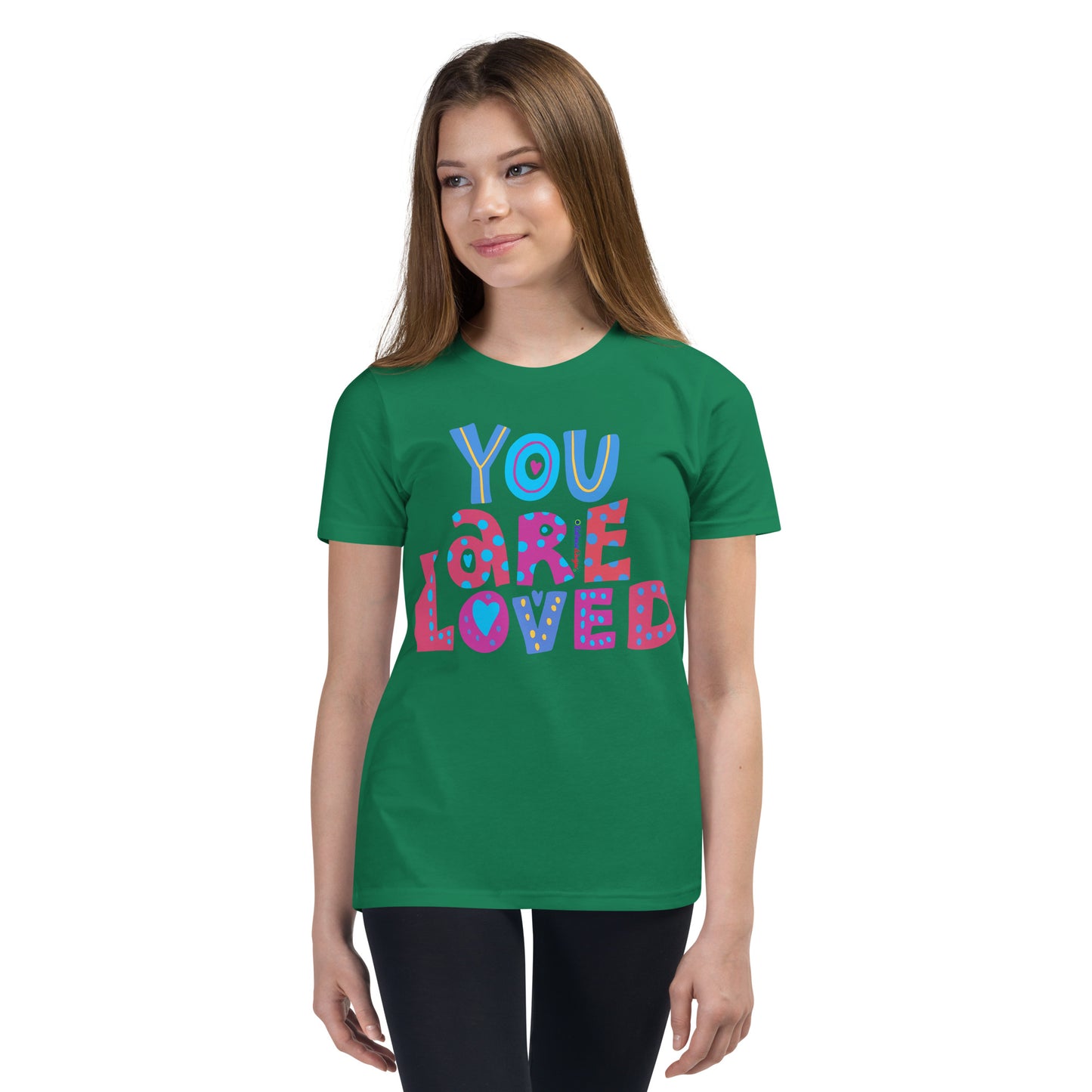 YOU ARE LOVED, Calmness Designs, Youth Short Sleeve T-Shirt