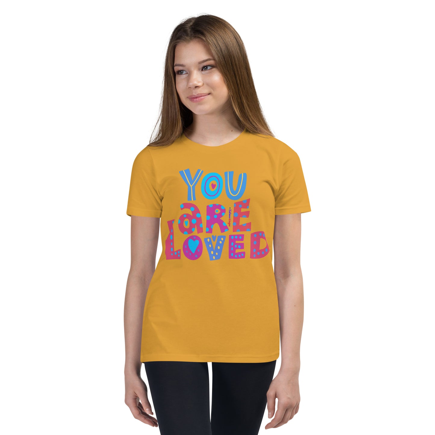 YOU ARE LOVED, Calmness Designs, Youth Short Sleeve T-Shirt