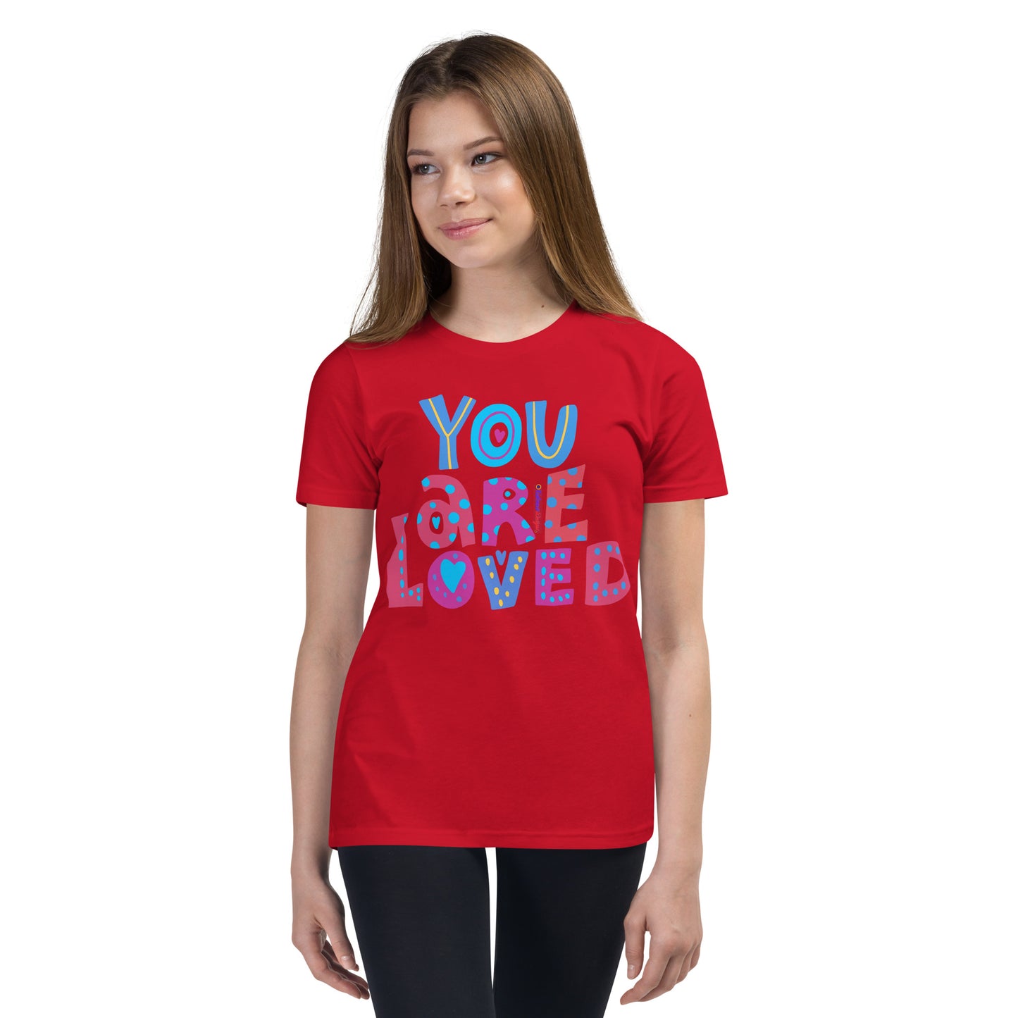 YOU ARE LOVED, Calmness Designs, Youth Short Sleeve T-Shirt