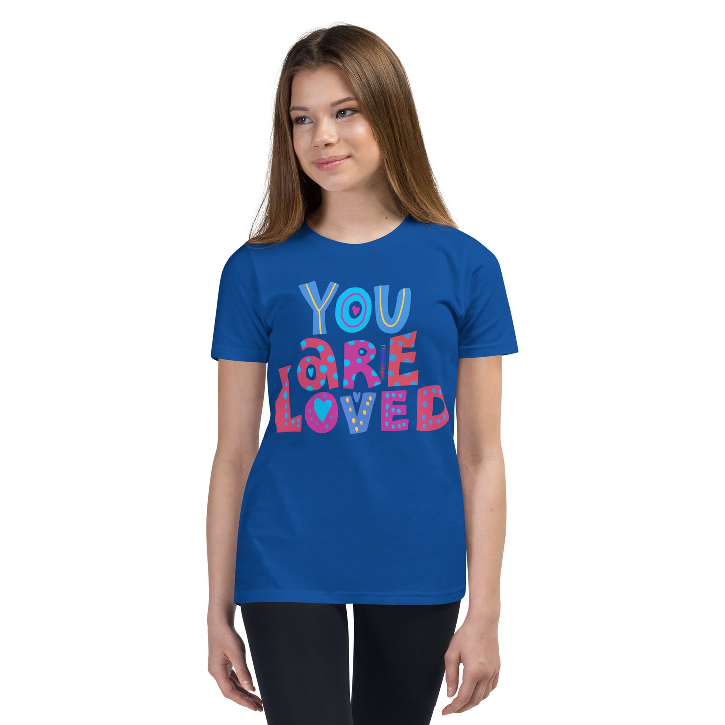 YOU ARE LOVED, Calmness Designs, Youth Short Sleeve T-Shirt