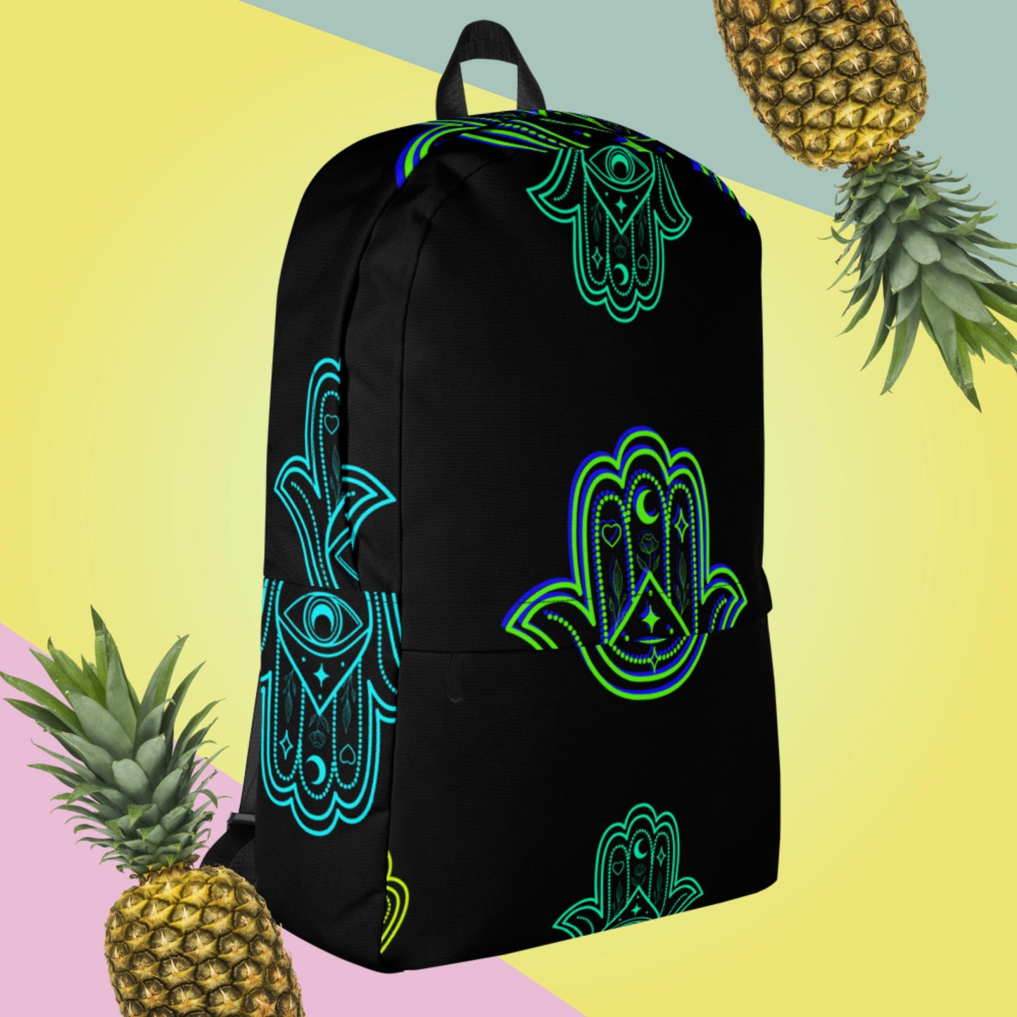 Desiign Hamsa Icon, for Protection,, Backpack