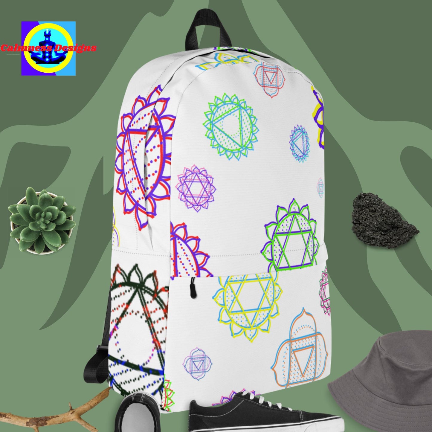 Dotted Muladhara Line Chakra Symbol, Backpack