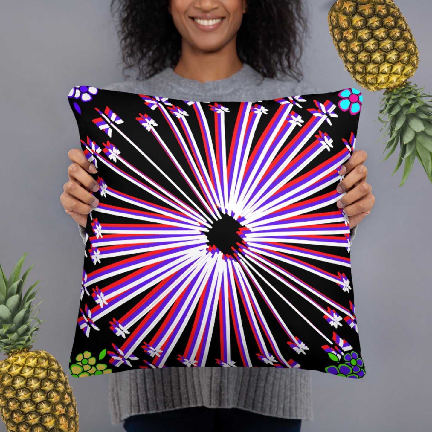 Colors, Floral, Flowers, Basic Pillow