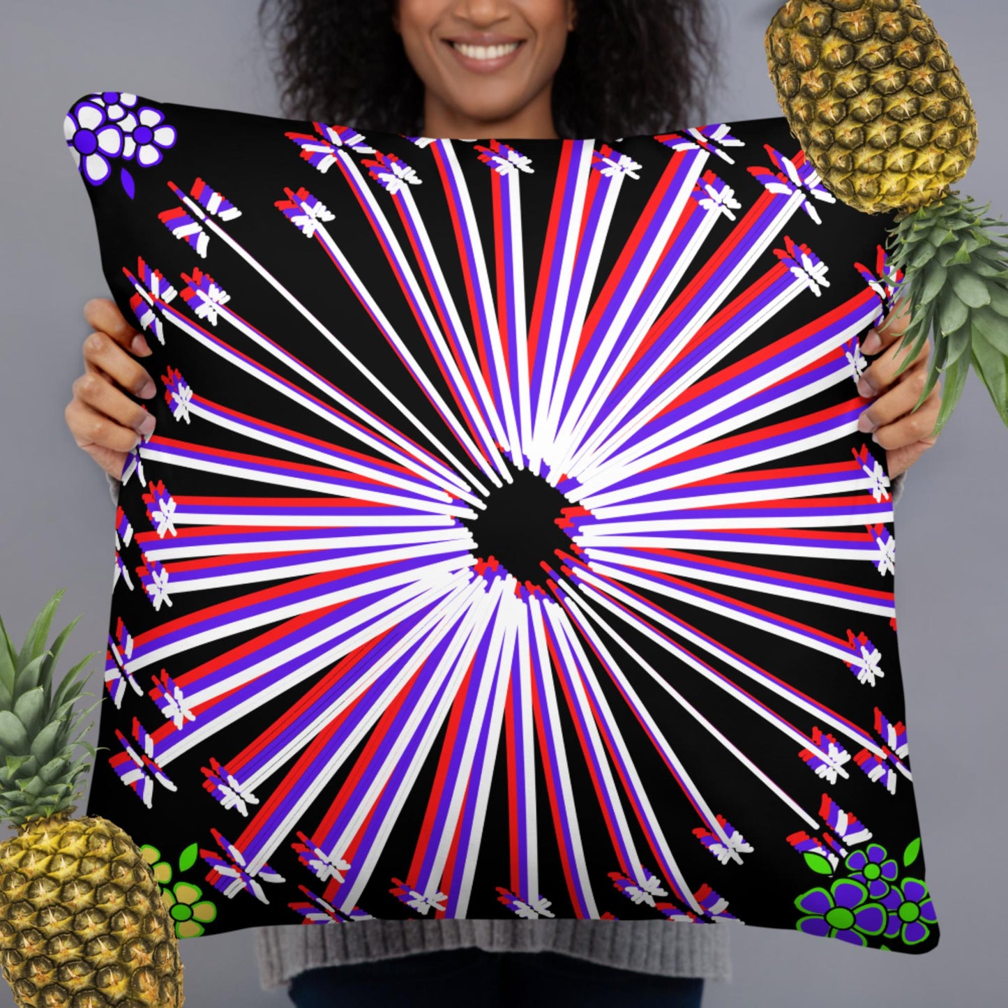 Colors, Floral, Flowers, Basic Pillow