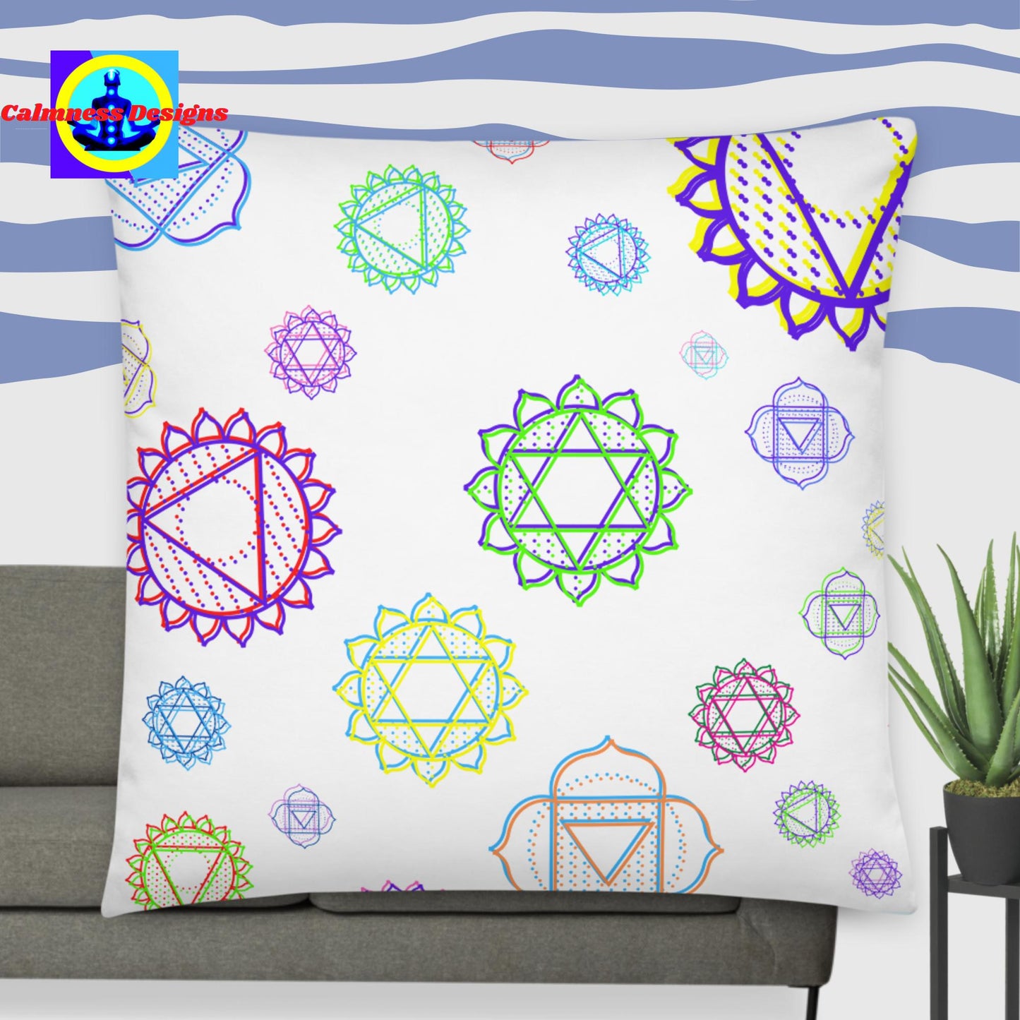 Dotted Muladhara Line Chakra Symbol, Basic Pillow