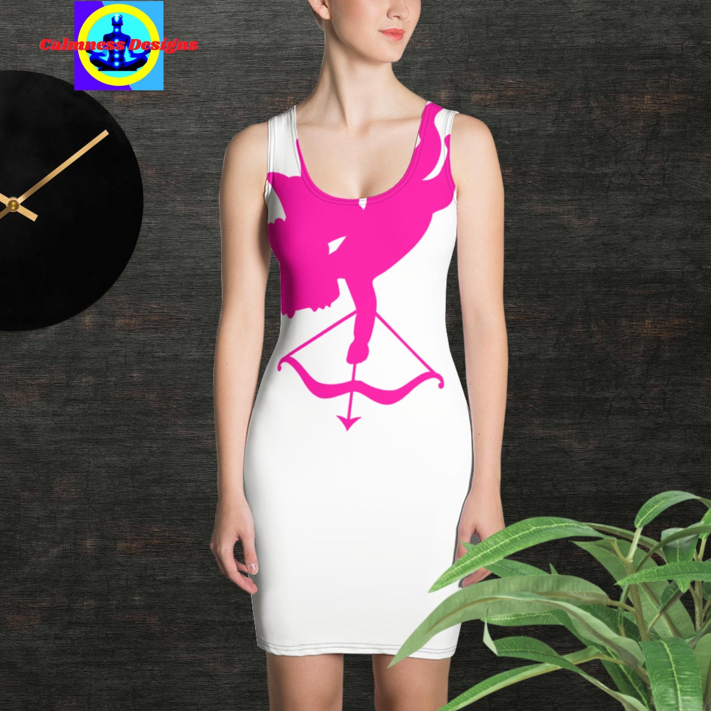 Cupid Designs, Cupid Holding Arrow, Sublimation Cut & Sew Dress