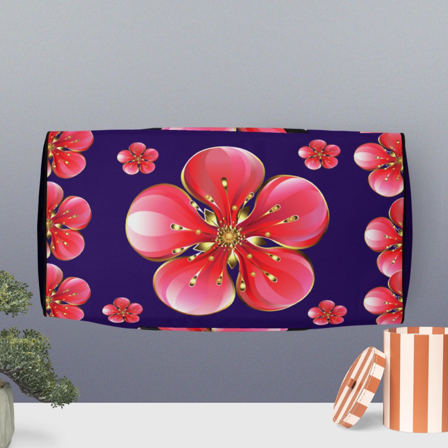 Red Skura Flowers, Duffle bag