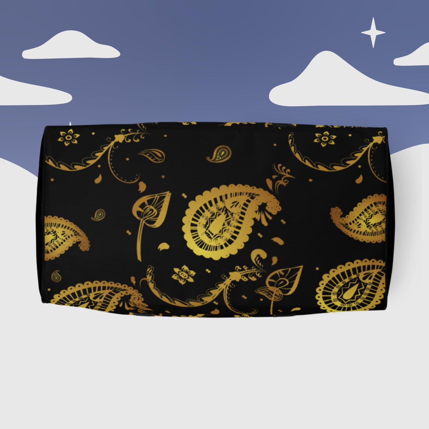 Gold Paisley, Calmness Designs Creative, Duffle bag