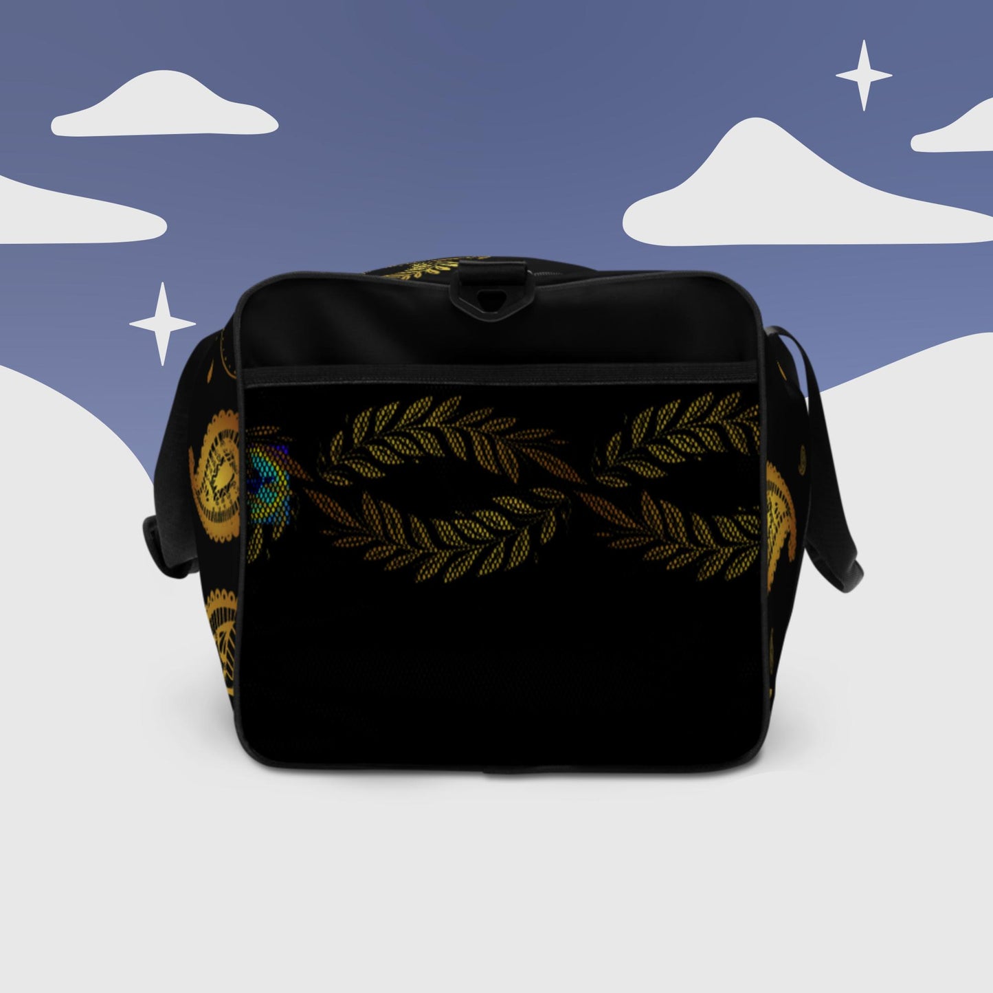 Gold Paisley, Calmness Designs Creative, Duffle bag