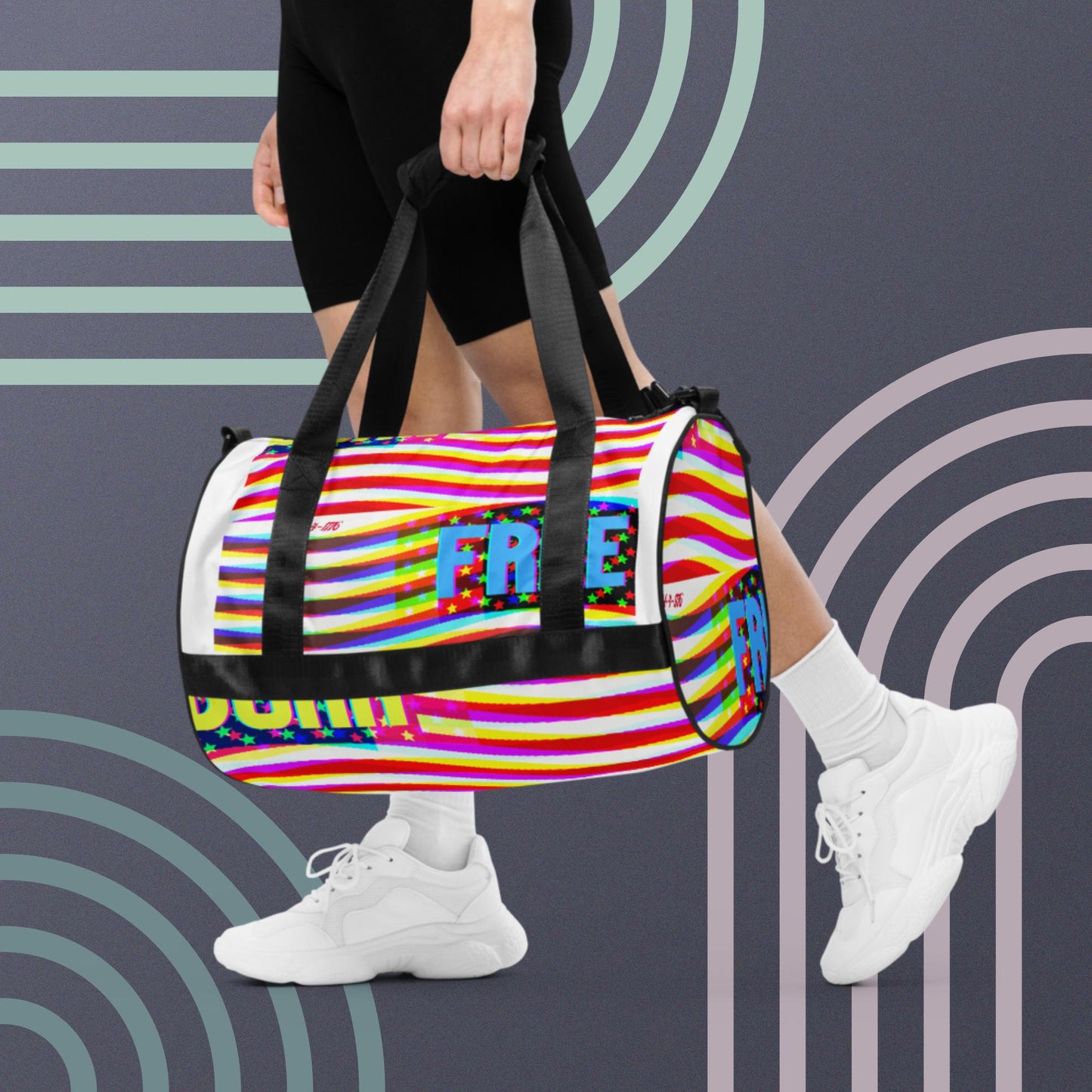 Born Free, Freedom, All-over print gym bag