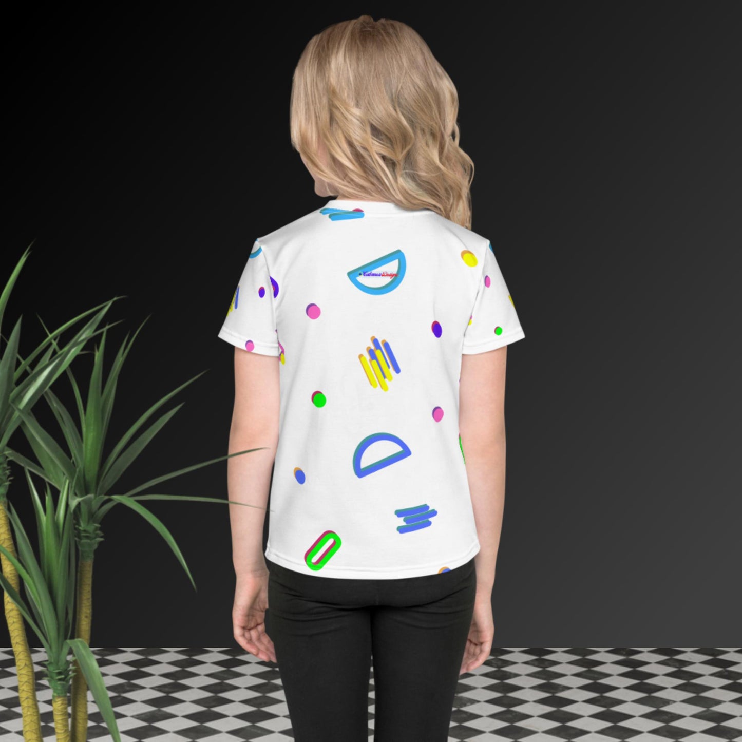 Fun Shapes Abstract, Kids crew neck t-shirt