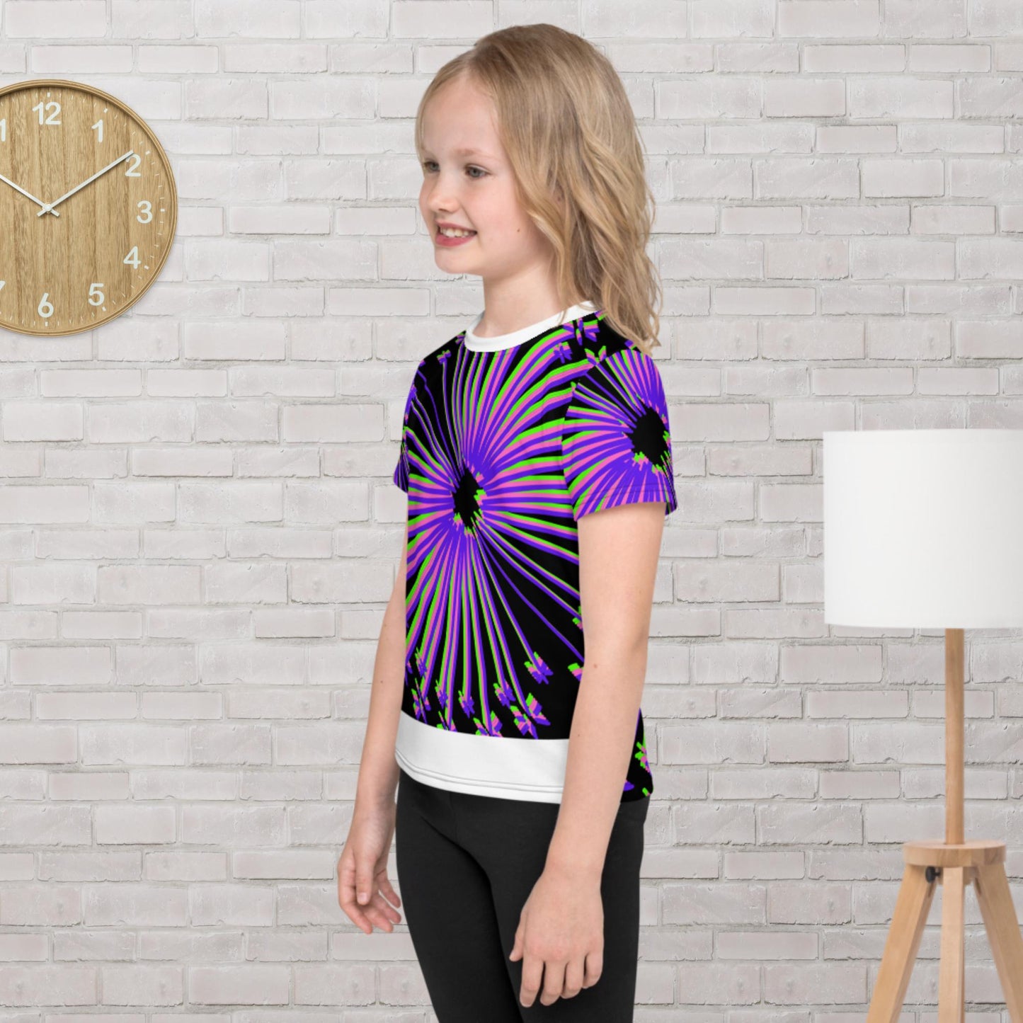 Colors, Floral, Flowers Kids crew neck t-shirt