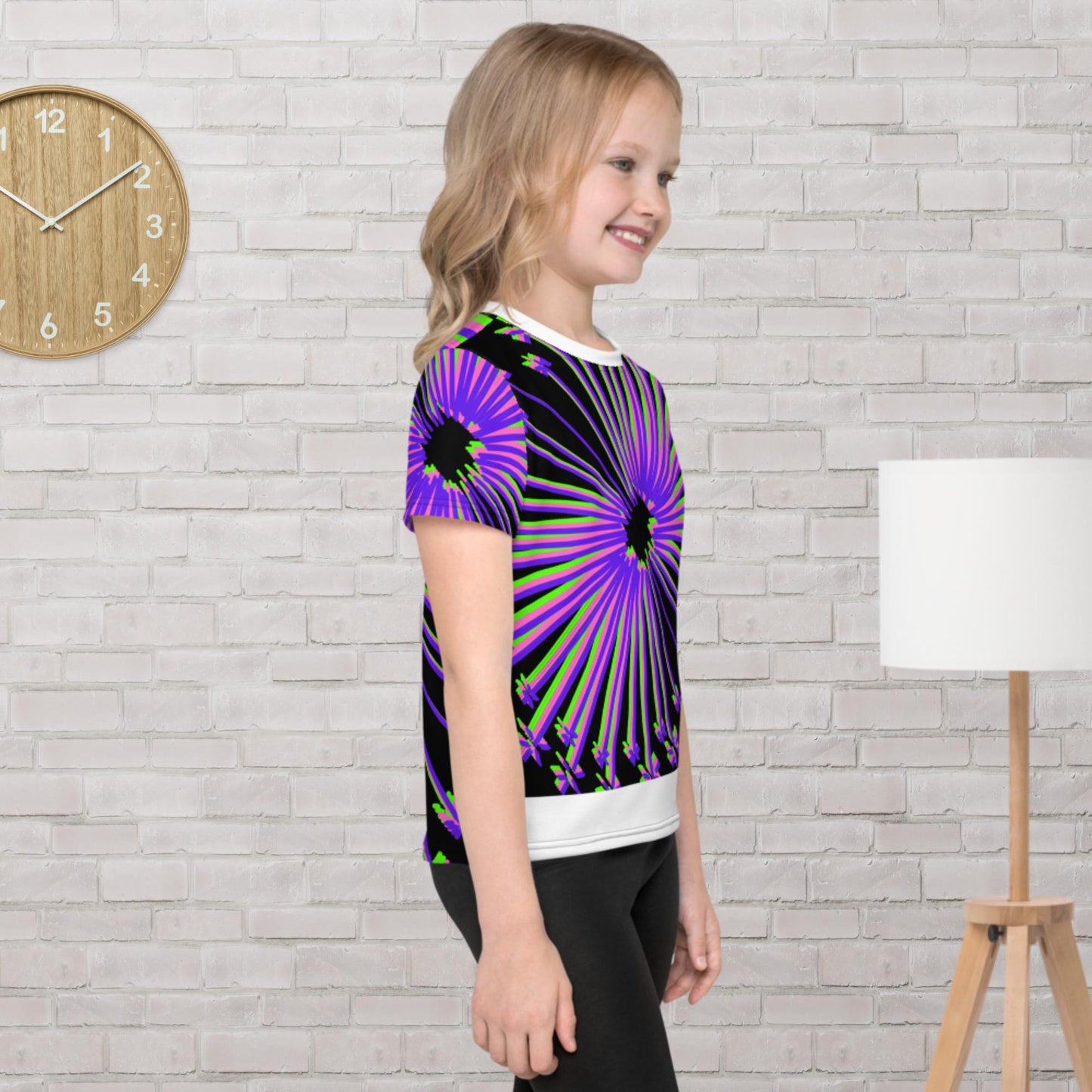 Colors, Floral, Flowers Kids crew neck t-shirt