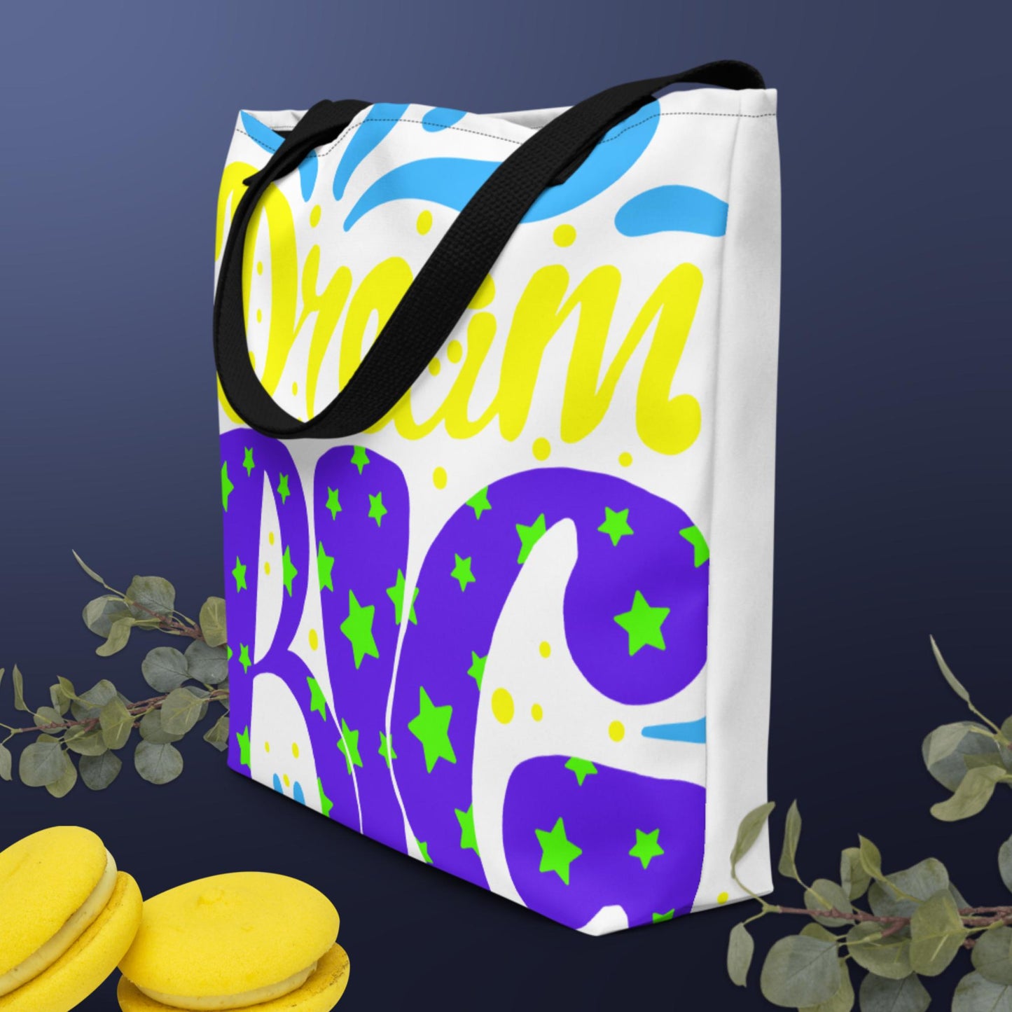 Dream Big, All-Over Print Large Tote Bag
