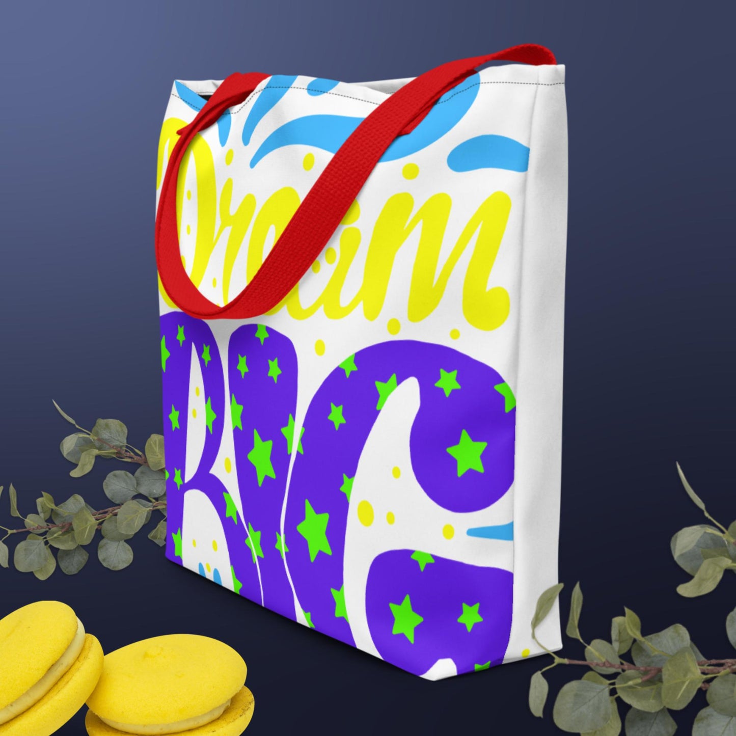 Dream Big, All-Over Print Large Tote Bag