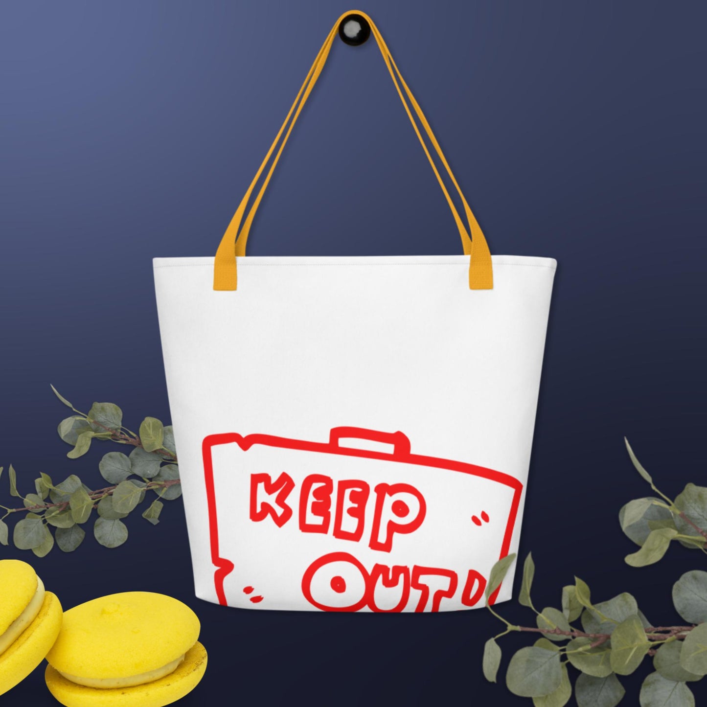 Keep Out, Hammer, All-Over Print Large Tote Bag