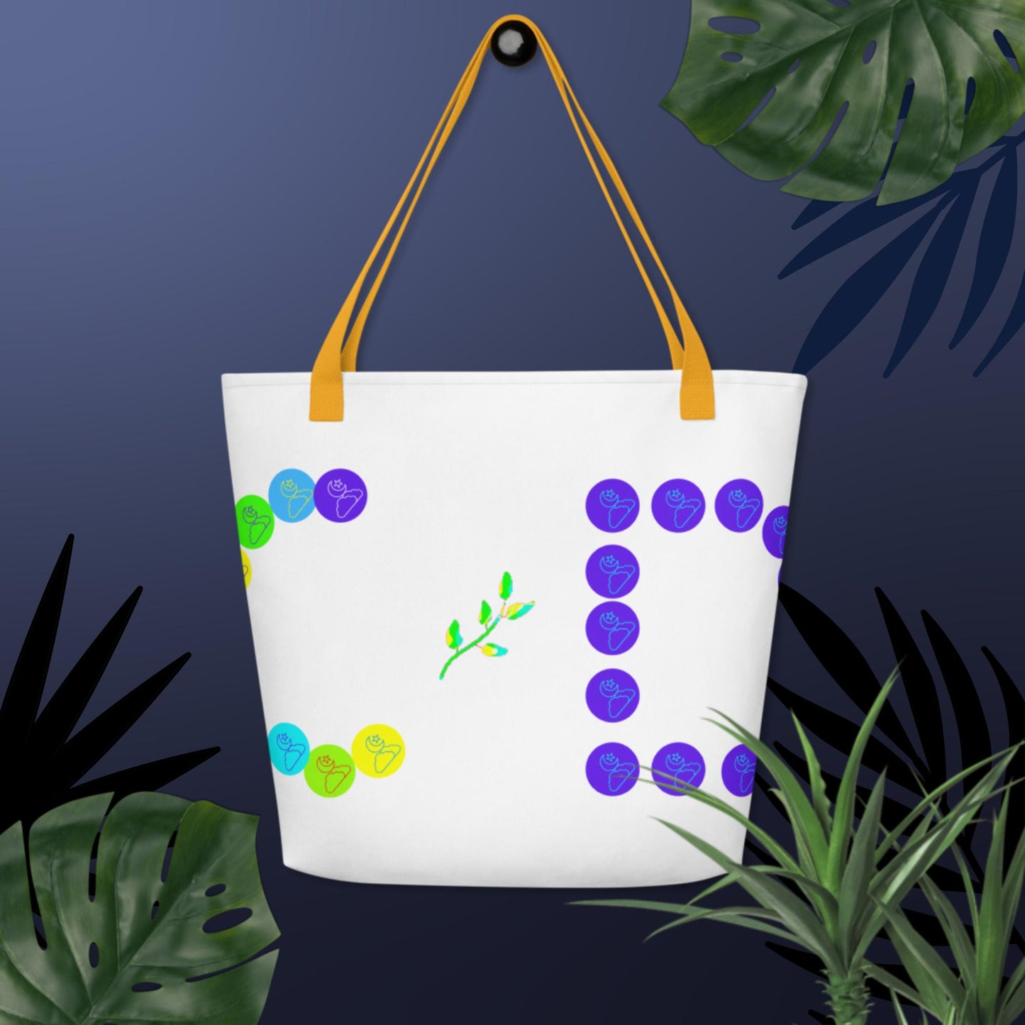 Calmness Designs, (C D) All-Over Print Large Tote Bag