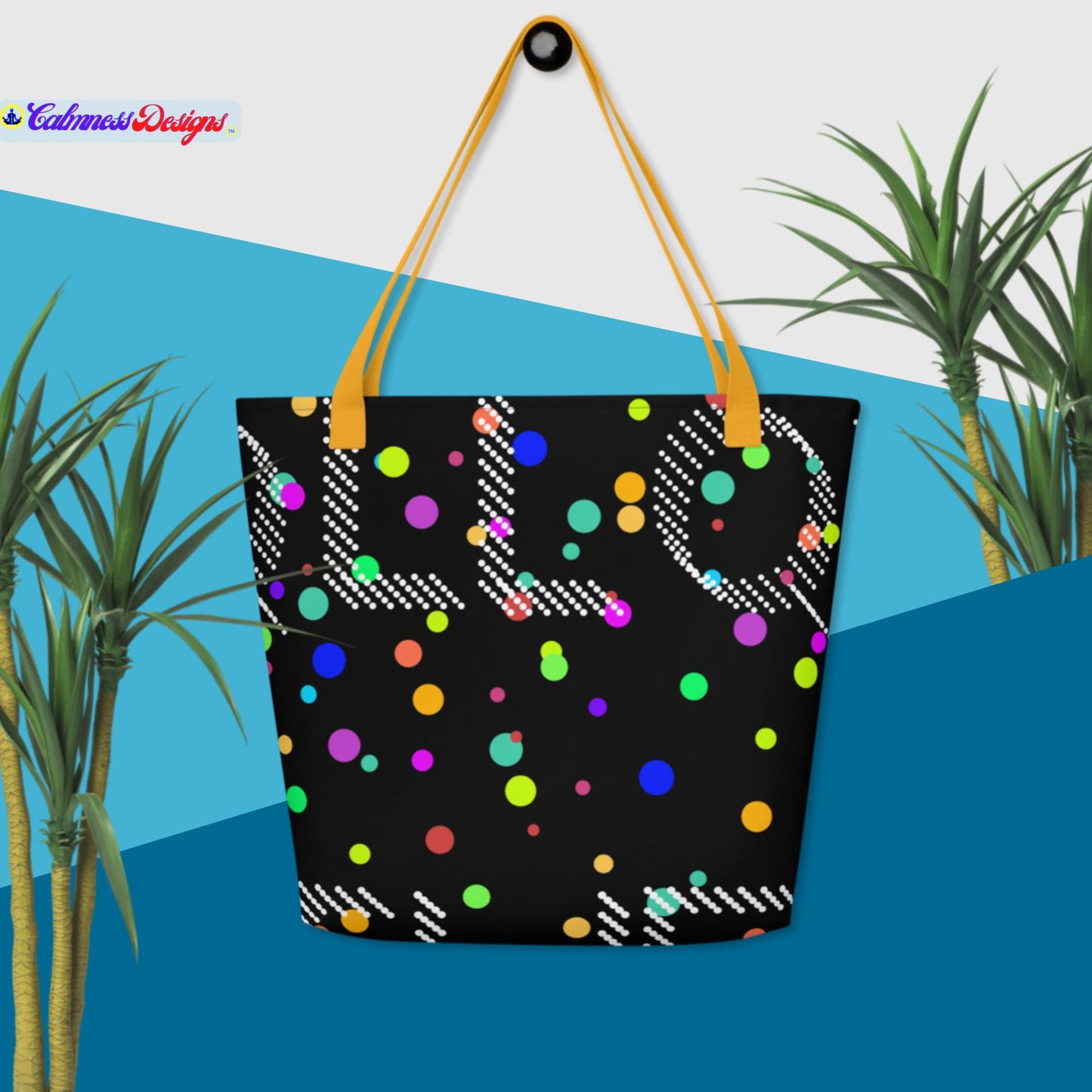 FOLLOW THE DOTS, All-Over Print Large Tote Bag