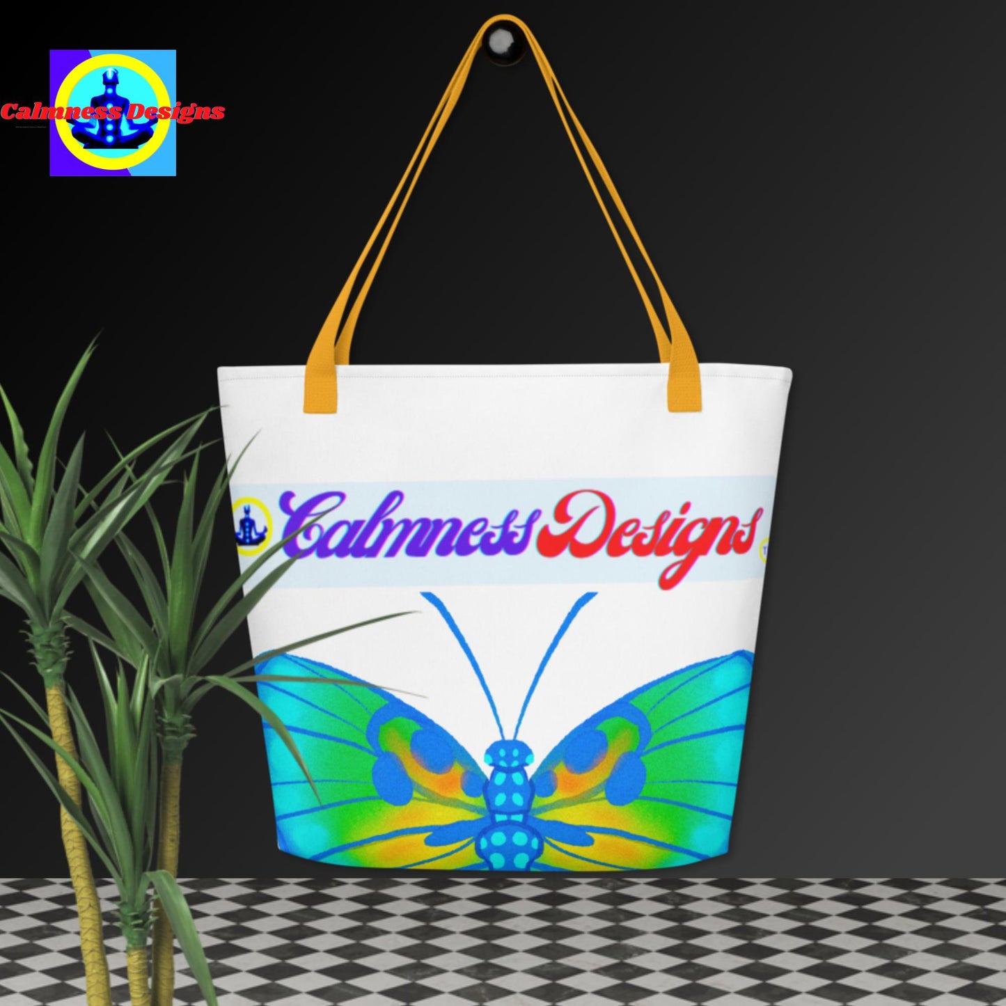 Sulphur Butterfly, All-Over Print Large Tote Bag