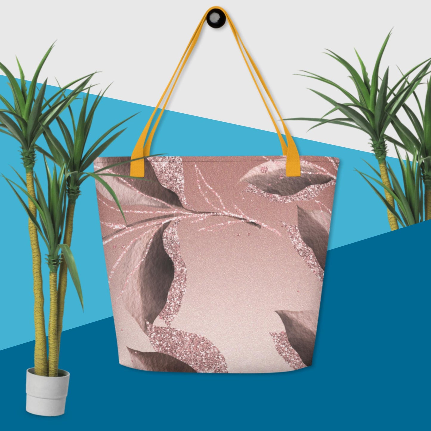 Rose Gold, All-Over Print Large Tote Bag