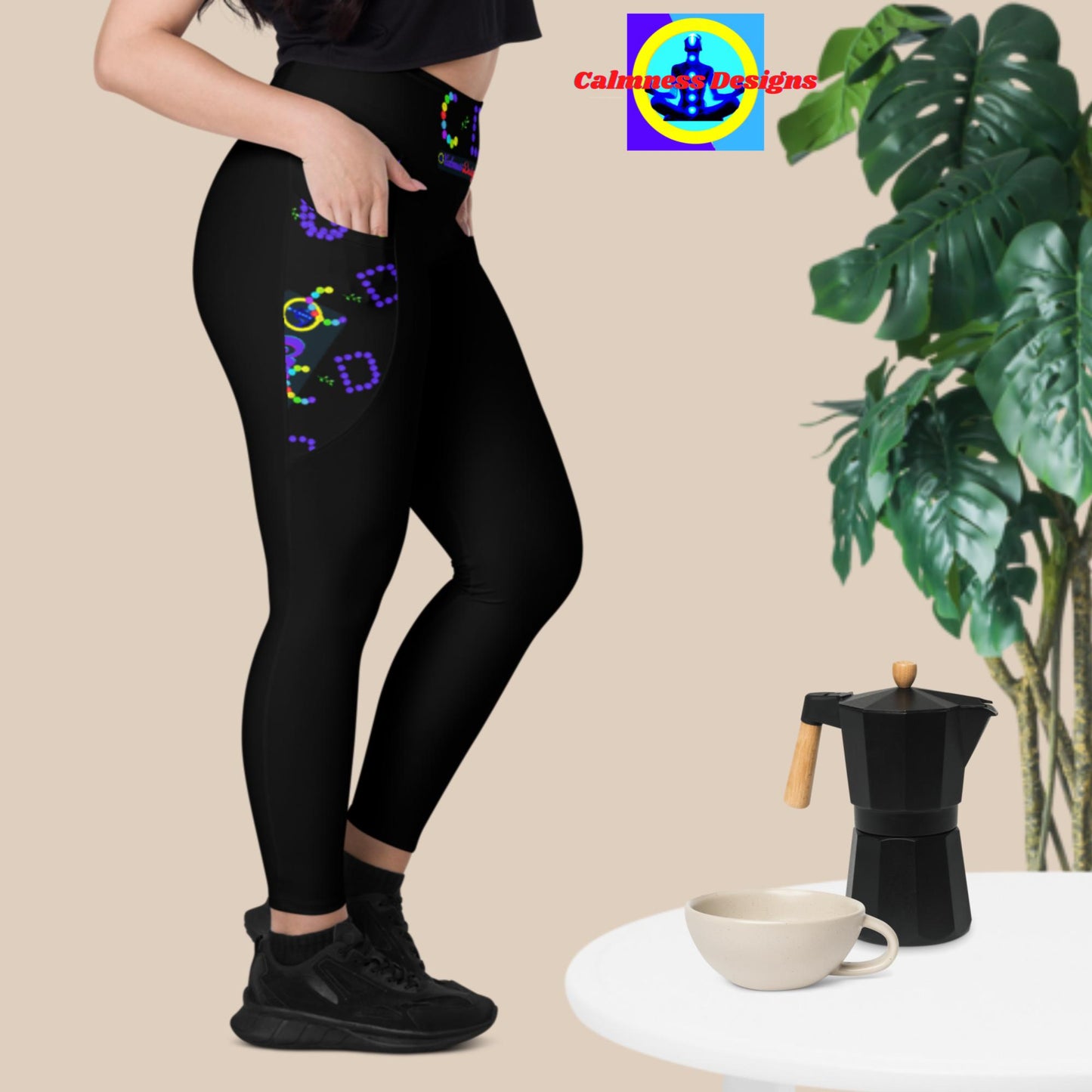 Calmness Designs, C D, Designer's Styles, Leggings with pockets