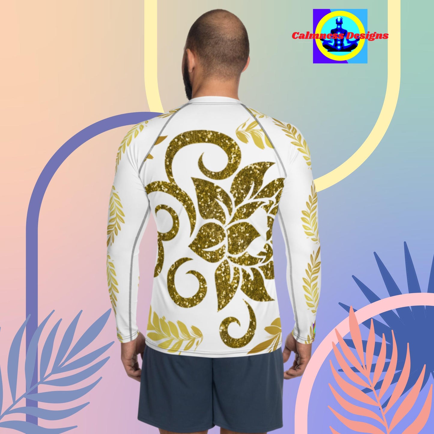 Calmness Designs Ornament Line, Men's Rash Guard