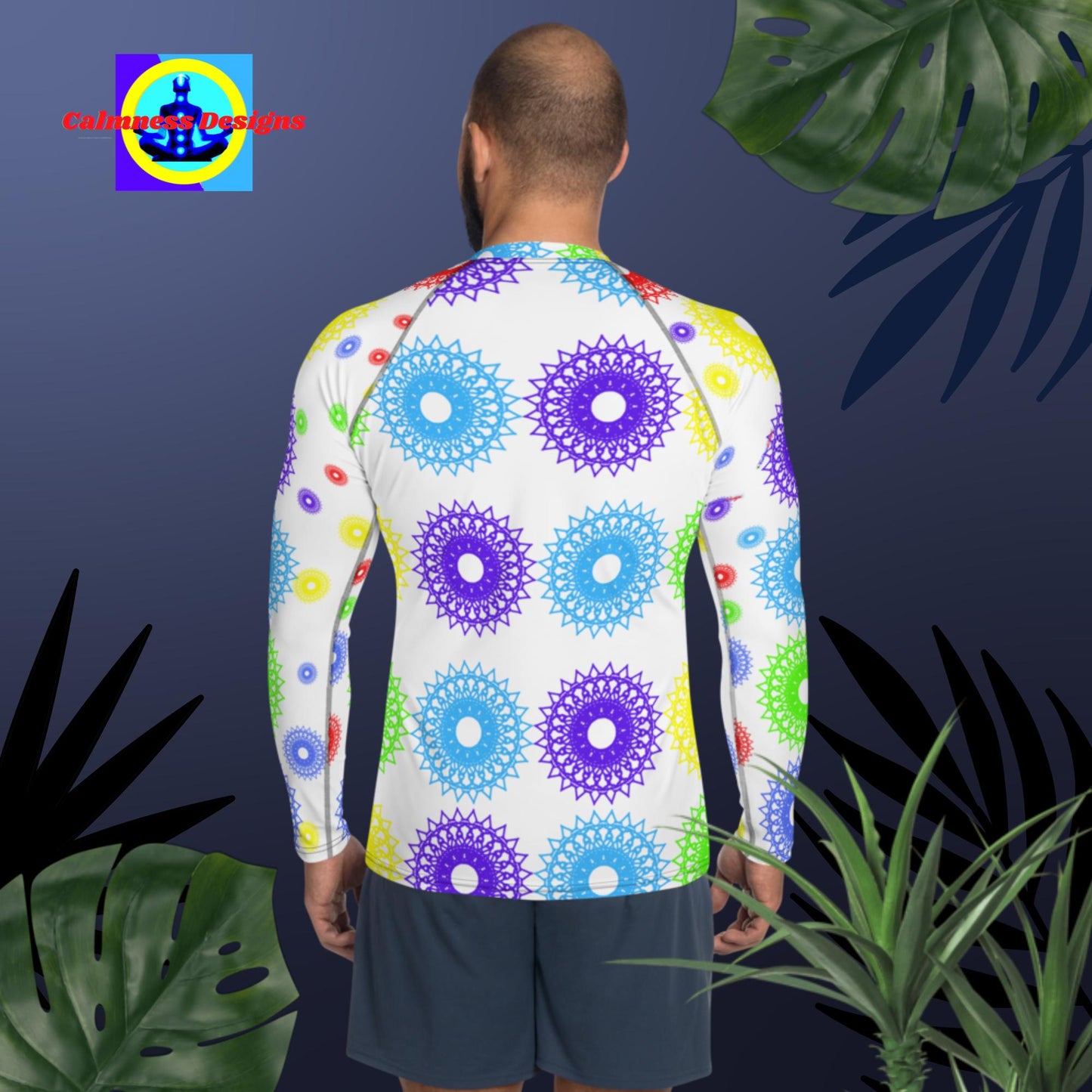 Mandala Round Objects, Men's Rash Guard