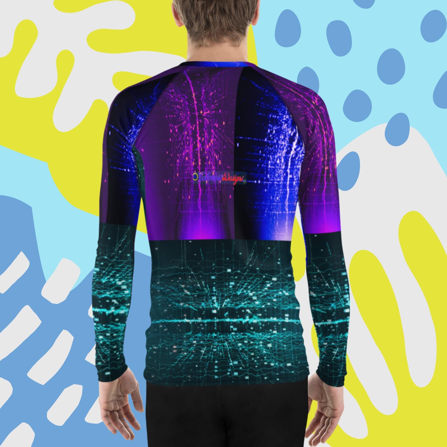 crypto-currency network security system concept, Men's Rash Guard