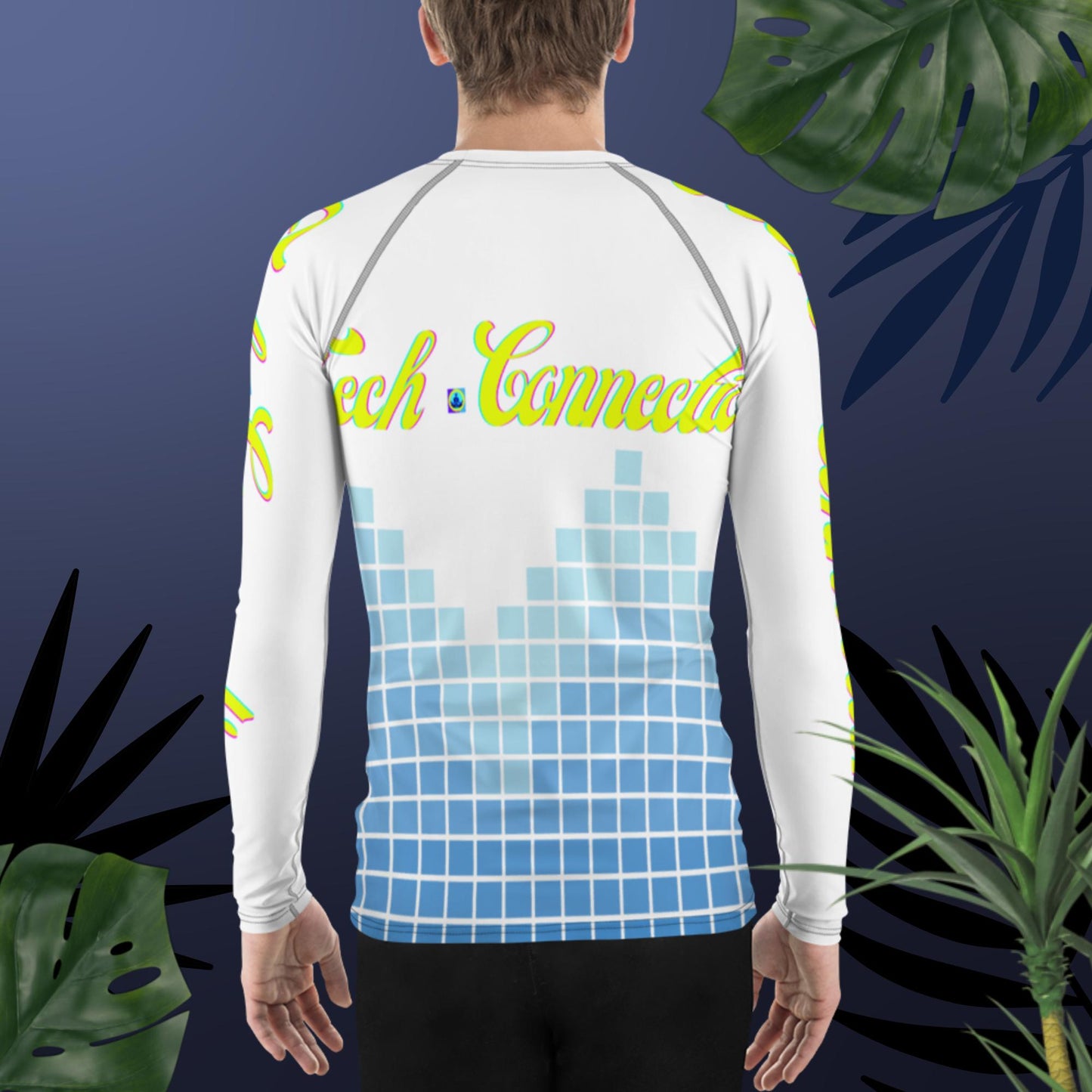 Square Tech-Connections, Men's Rash Guard