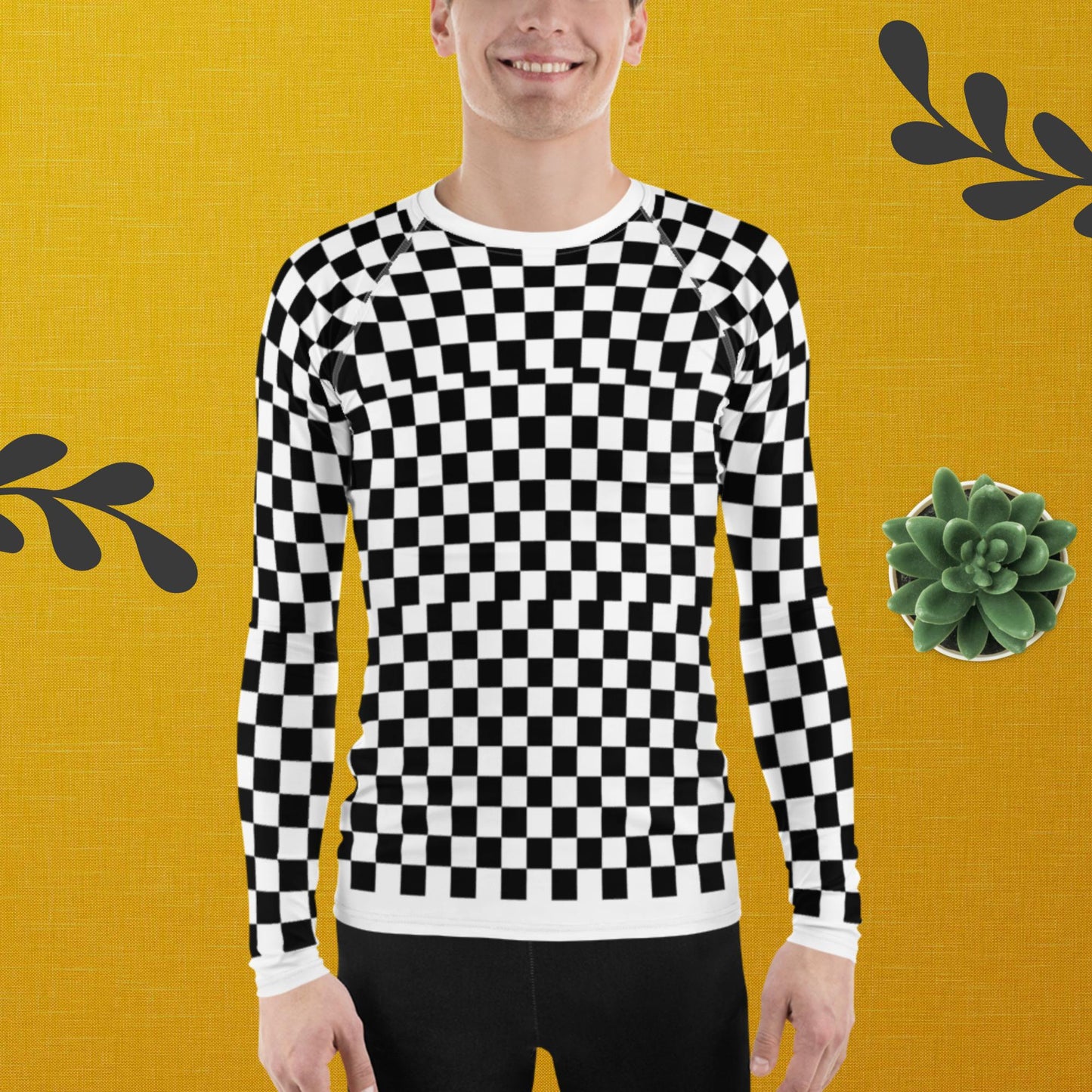 Checkered Men's Rash Guard