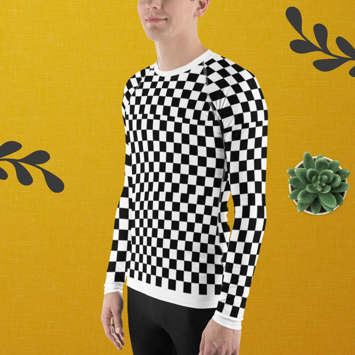 Checkered Men's Rash Guard