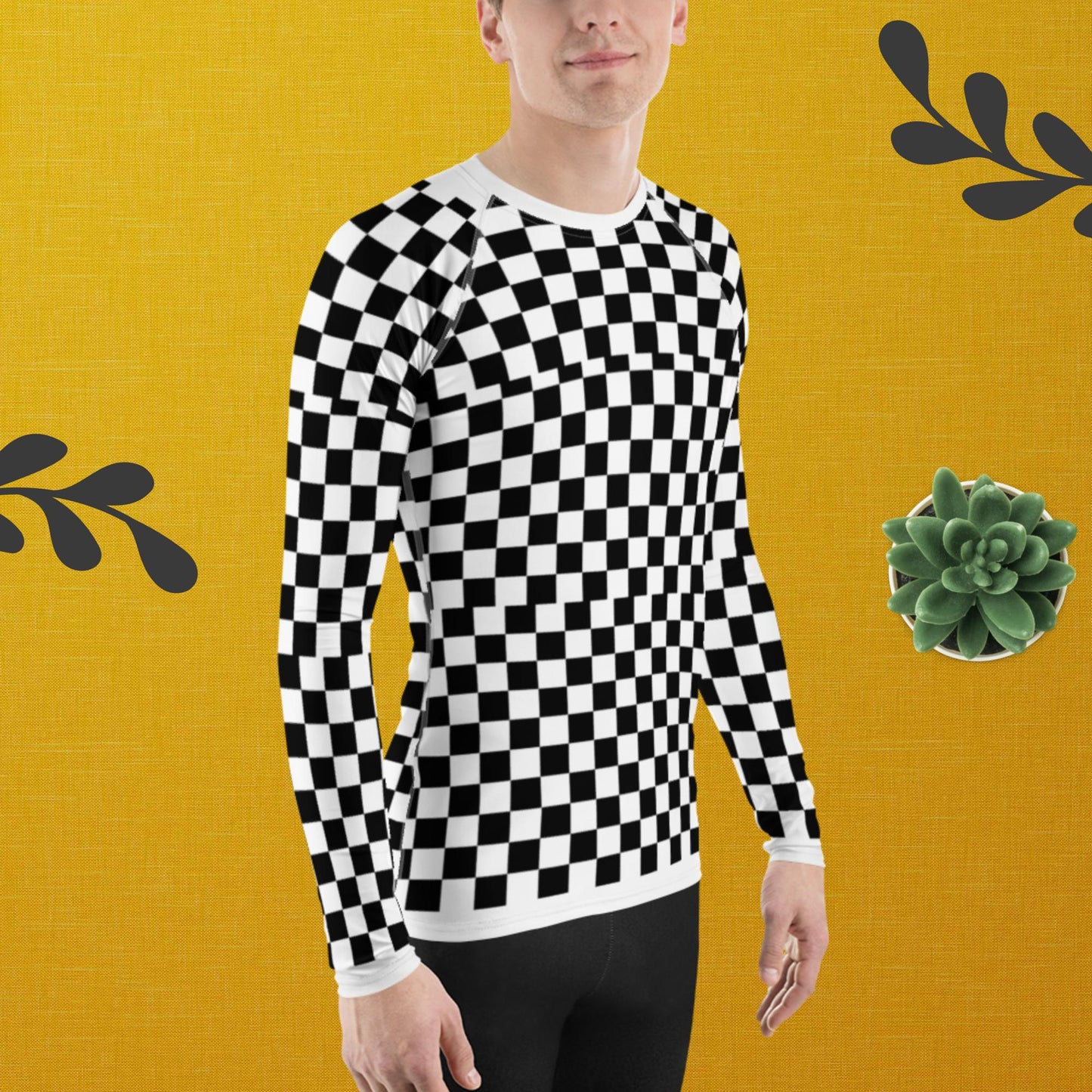 Checkered Men's Rash Guard