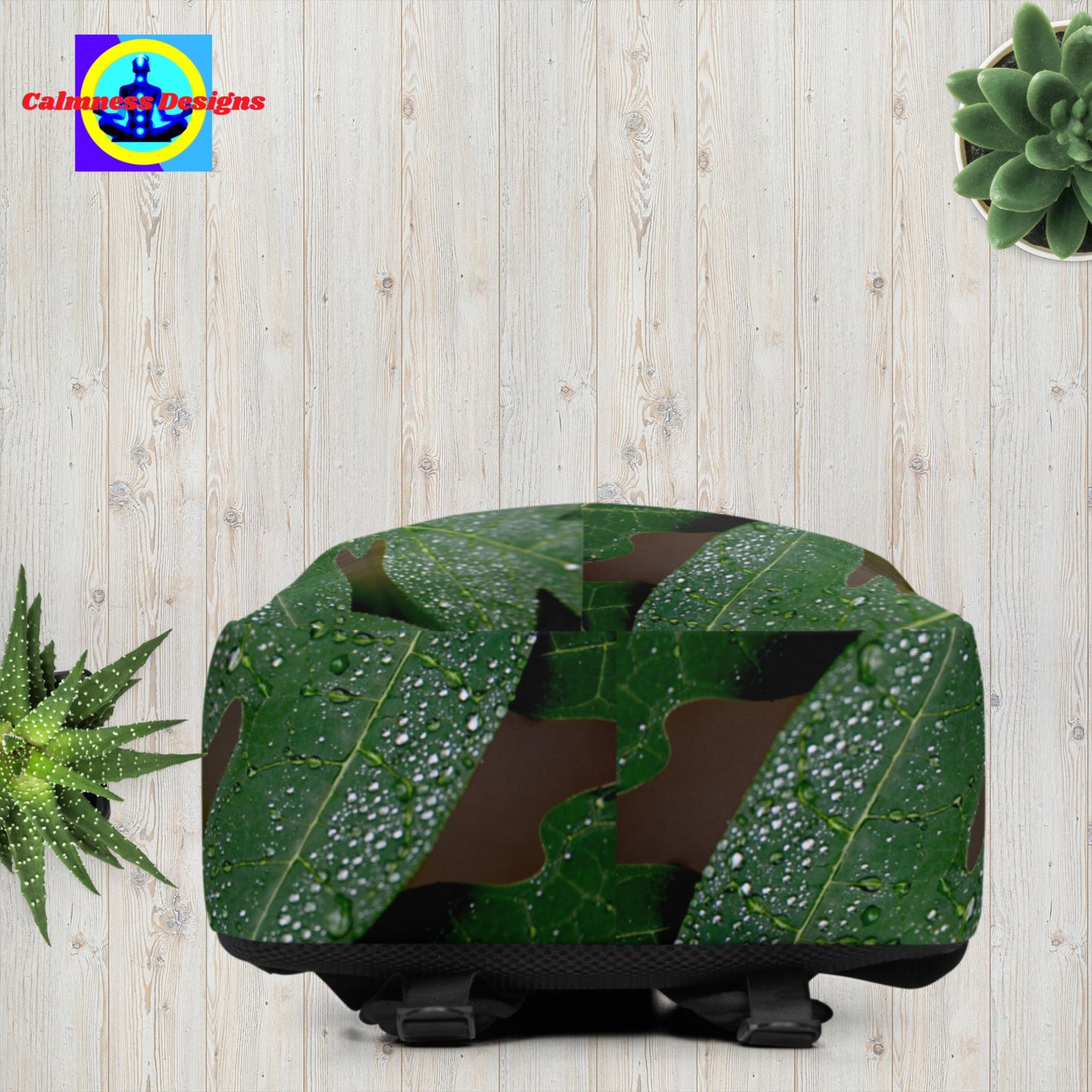 Wet Hydrangea Leaves, Minimalist Backpack