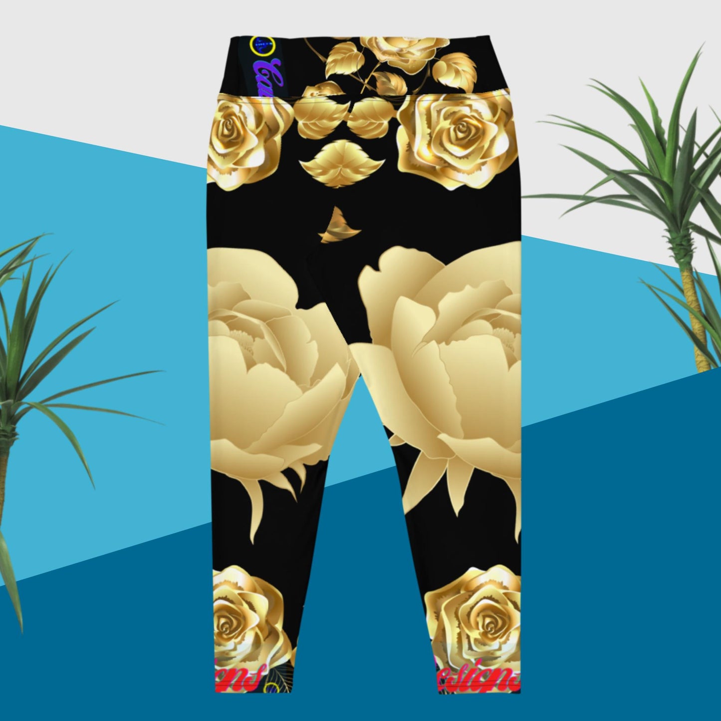 Rose Gold Designs, All-Over Print Plus Size Leggings
