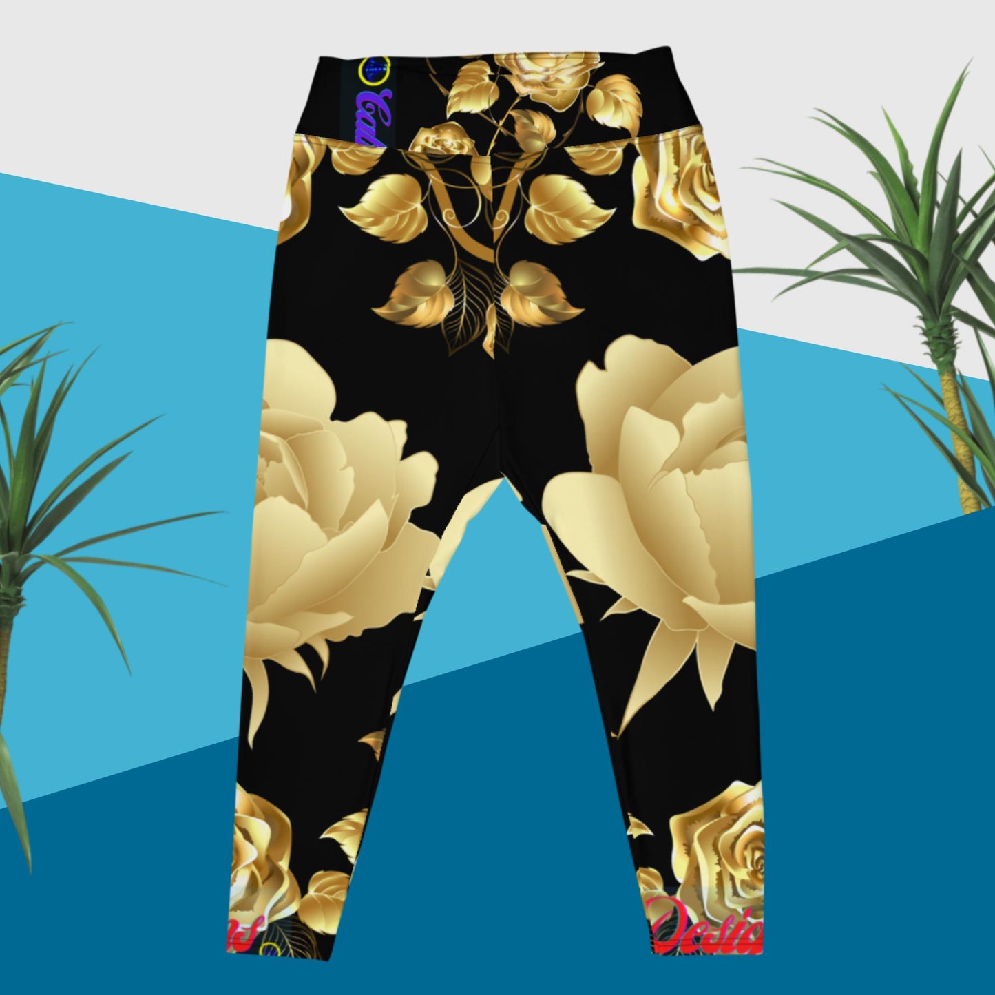 Rose Gold Designs, All-Over Print Plus Size Leggings