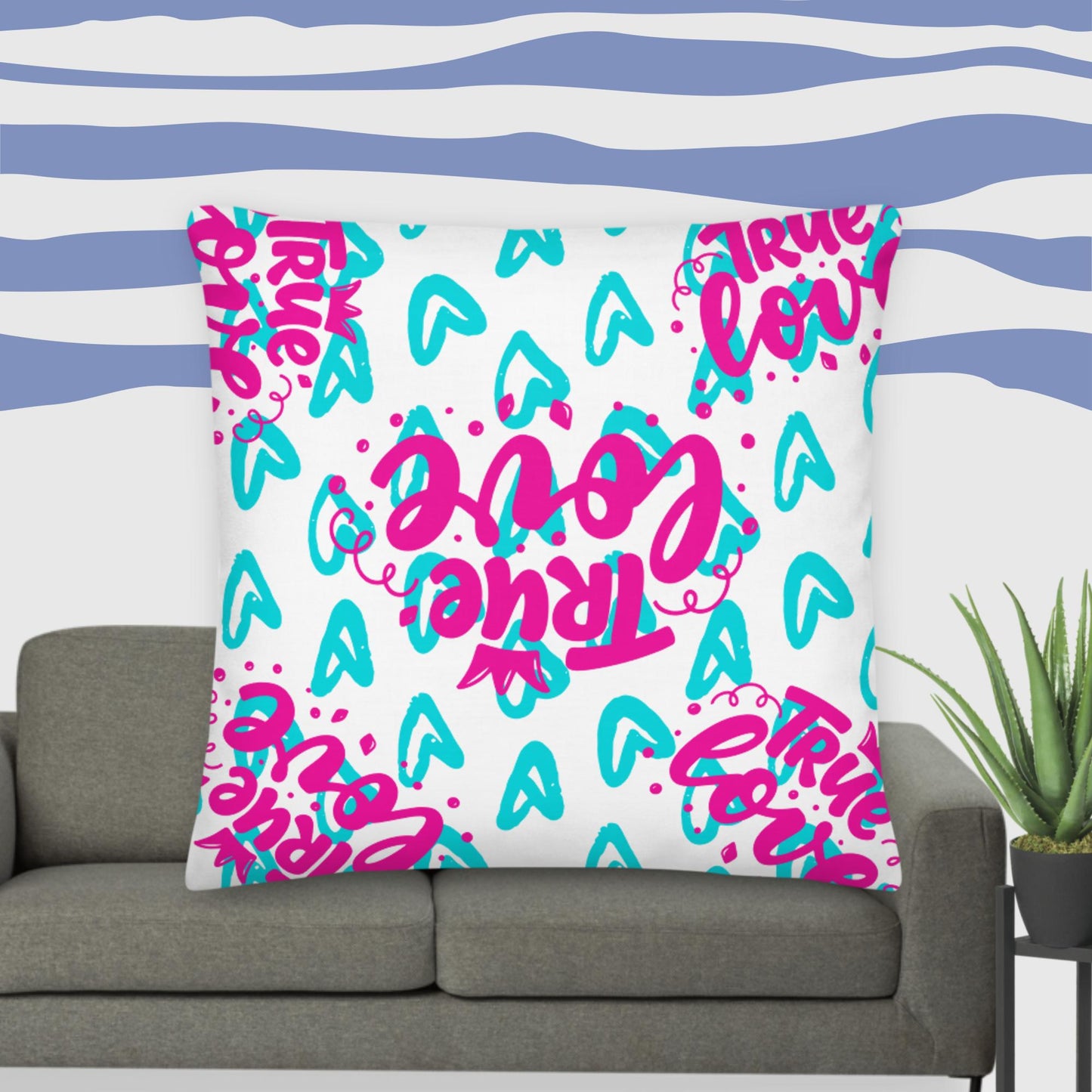 True Love, Hearts, Premium Pillow