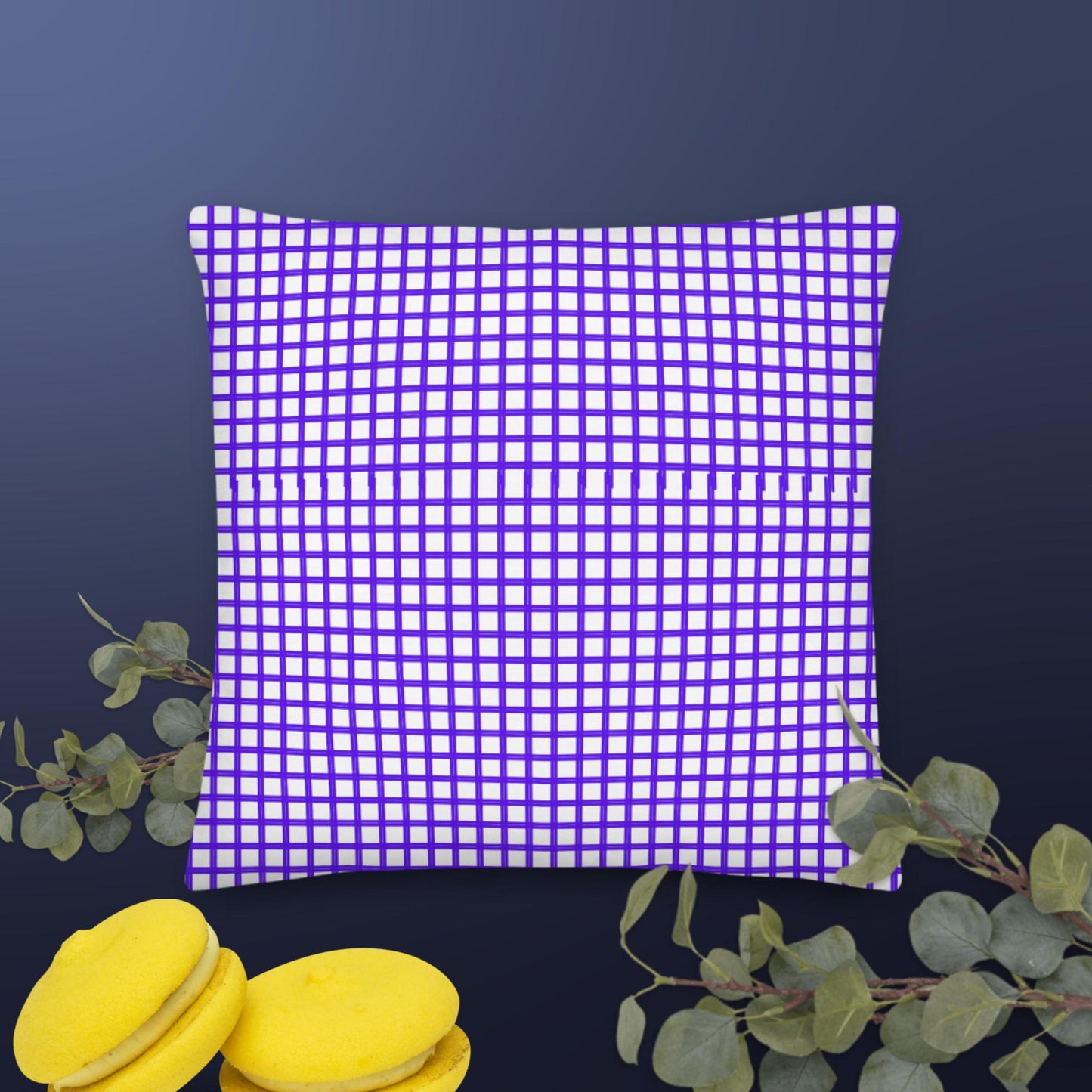 Grid Lines, Calmness Designs, , Premium Pillow