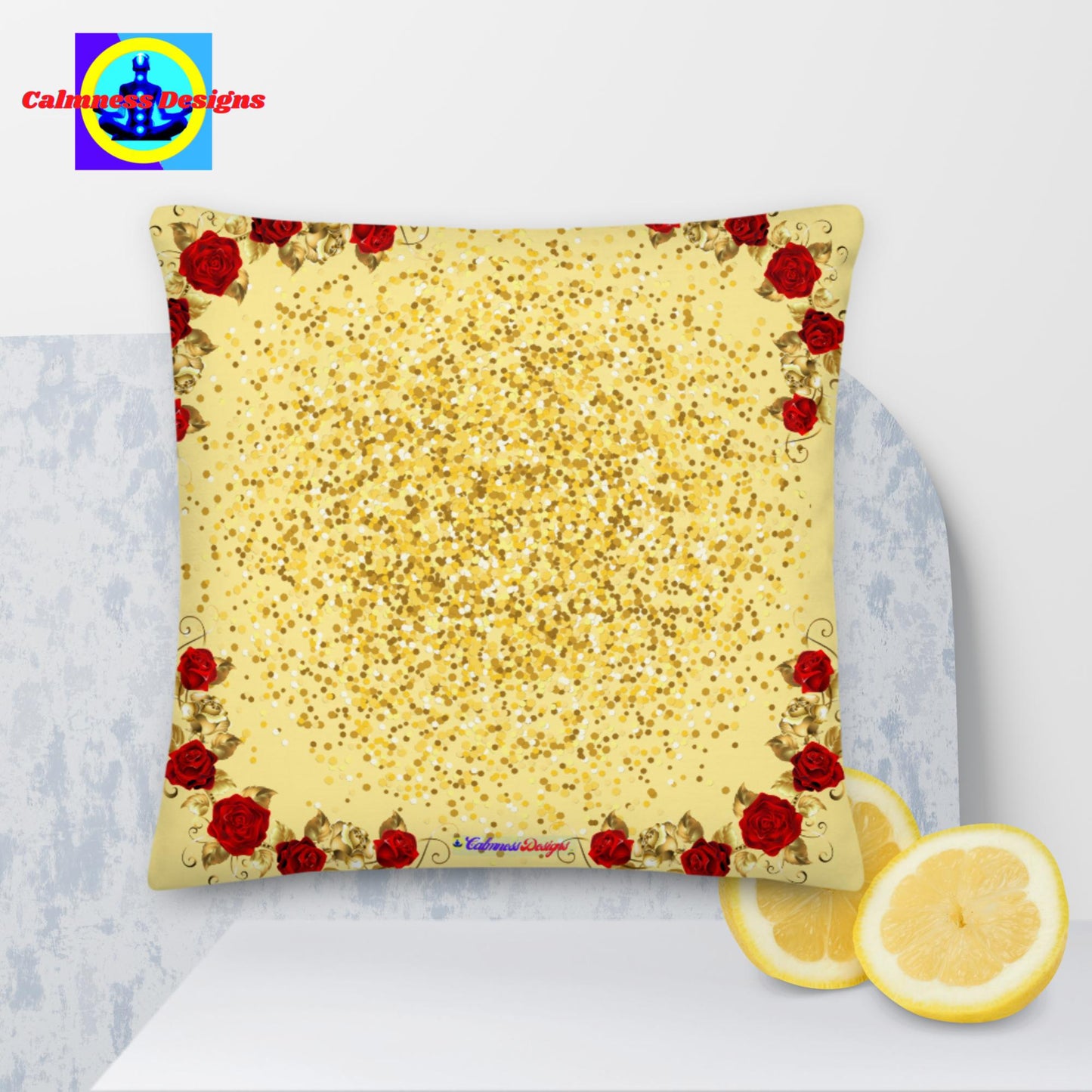 Gold-Dust, Red-Rose Gold, Premium Pillow