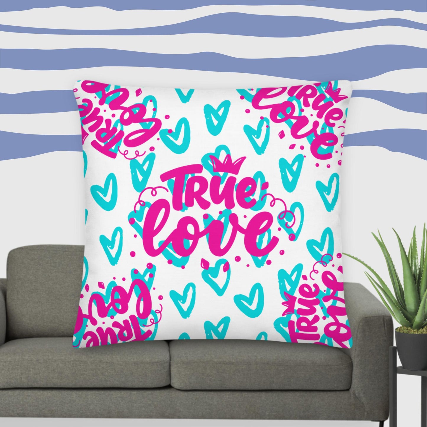 True Love, Hearts, Premium Pillow